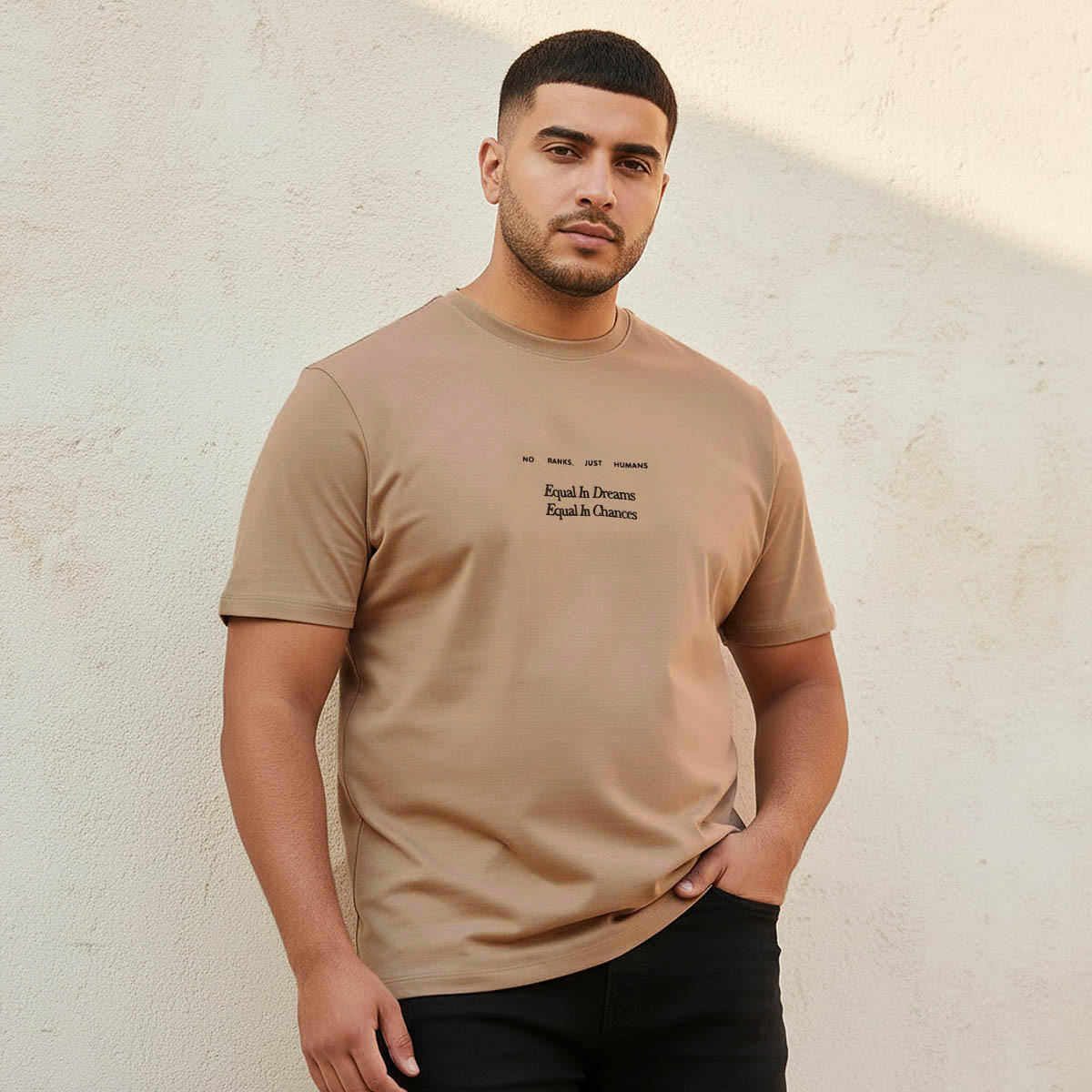 Men Regular Fit Crew Neck Short Sleeves Slogan Print T-shirt-men-clothing-tshirtsandpolos-tshirts-image-1