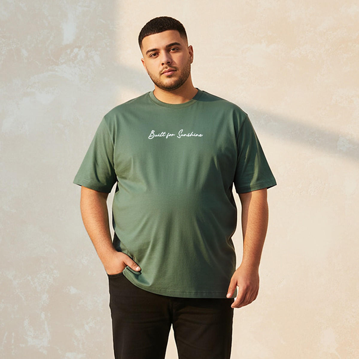 Men Regular Fit Crew Neck Short Sleeves Slogan Print T-shirt-men-clothing-tshirtsandpolos-tshirts-image-1