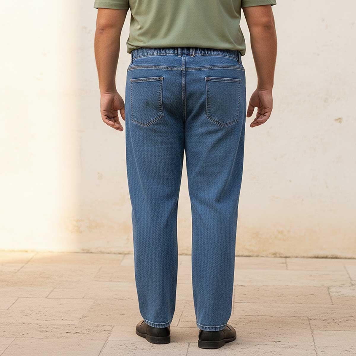 بنطلون جينز بخصر مرن وقصة عادية من سبلاش ماكسيم بلس-men-clothing-jeans-image-4