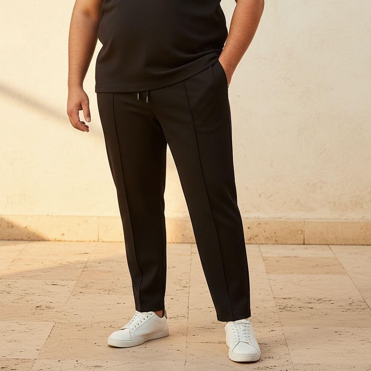 Splash Maxim Plus Regular Fit Joggers with Pintuck Detail-men-clothing-bottoms-joggers-image-1