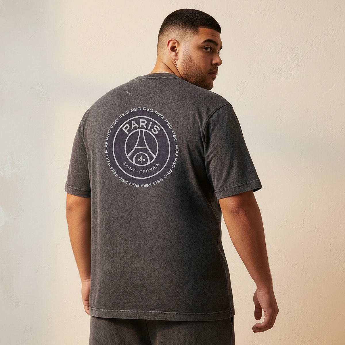 Splash Maxim Plus Regular Fit Crew Neck Paris Saint-Germain Logo Print T-shirt-men-clothing-tshirtsandpolos-tshirts-image-4
