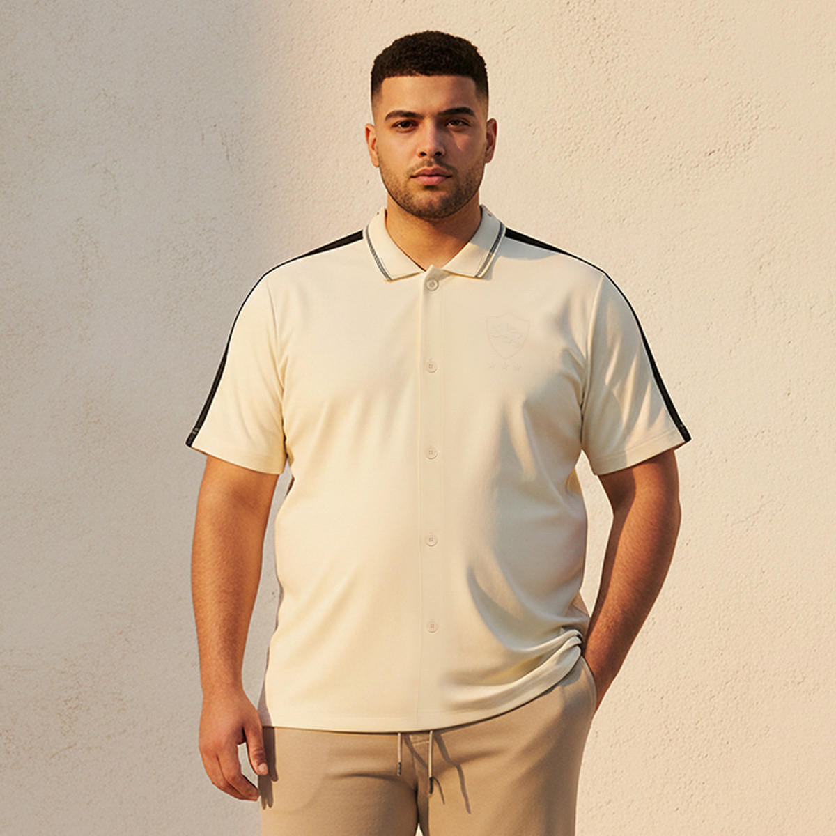 Splash Maxim Plus Regular Fit Collared Panelled Polo Shirt-men-clothing-shirts-image-1