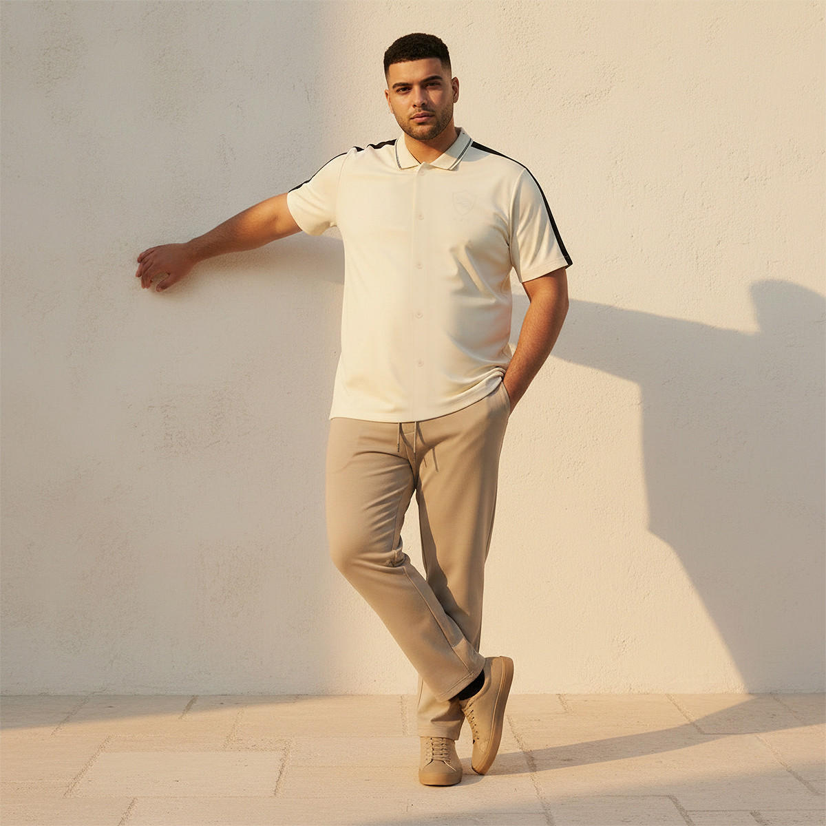 Splash Maxim Plus Regular Fit Collared Panelled Polo Shirt-men-clothing-shirts-image-3