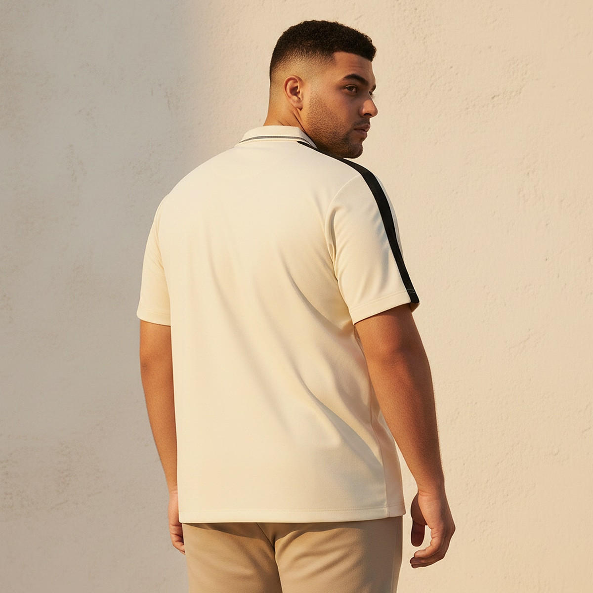 Splash Maxim Plus Regular Fit Collared Panelled Polo Shirt-men-clothing-shirts-image-4