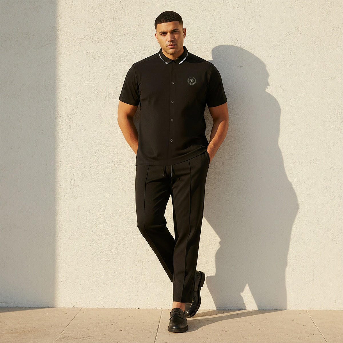 Splash Maxim Plus Regular Fit Collared Panelled Polo Shirt-men-clothing-shirts-image-3