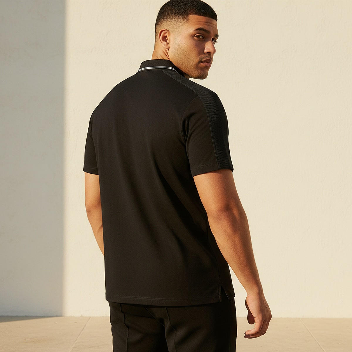 Splash Maxim Plus Regular Fit Collared Panelled Polo Shirt-men-clothing-shirts-image-4