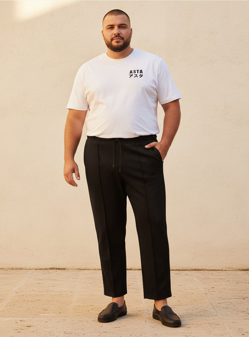 Men Regular Fit Pants with Drawstring Closure-men-clothing-bottoms-trousersandchinos-trousers-image-3