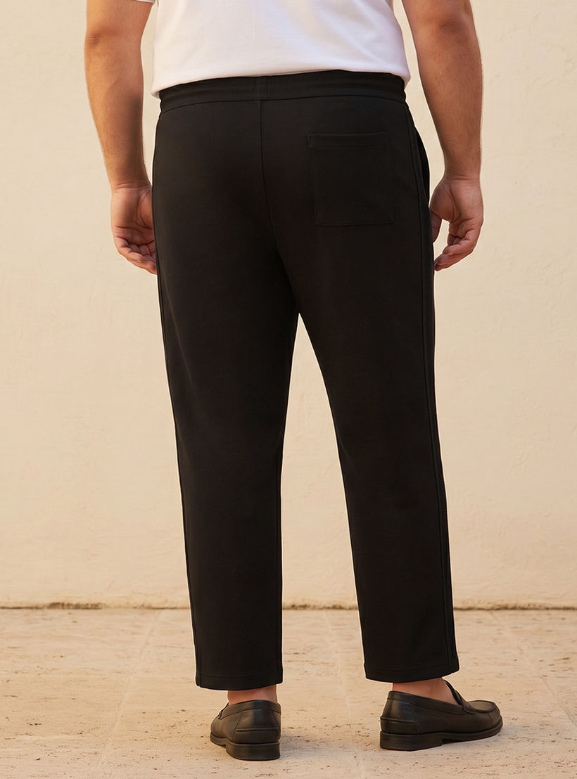 Men Regular Fit Pants with Drawstring Closure-men-clothing-bottoms-trousersandchinos-trousers-image-4