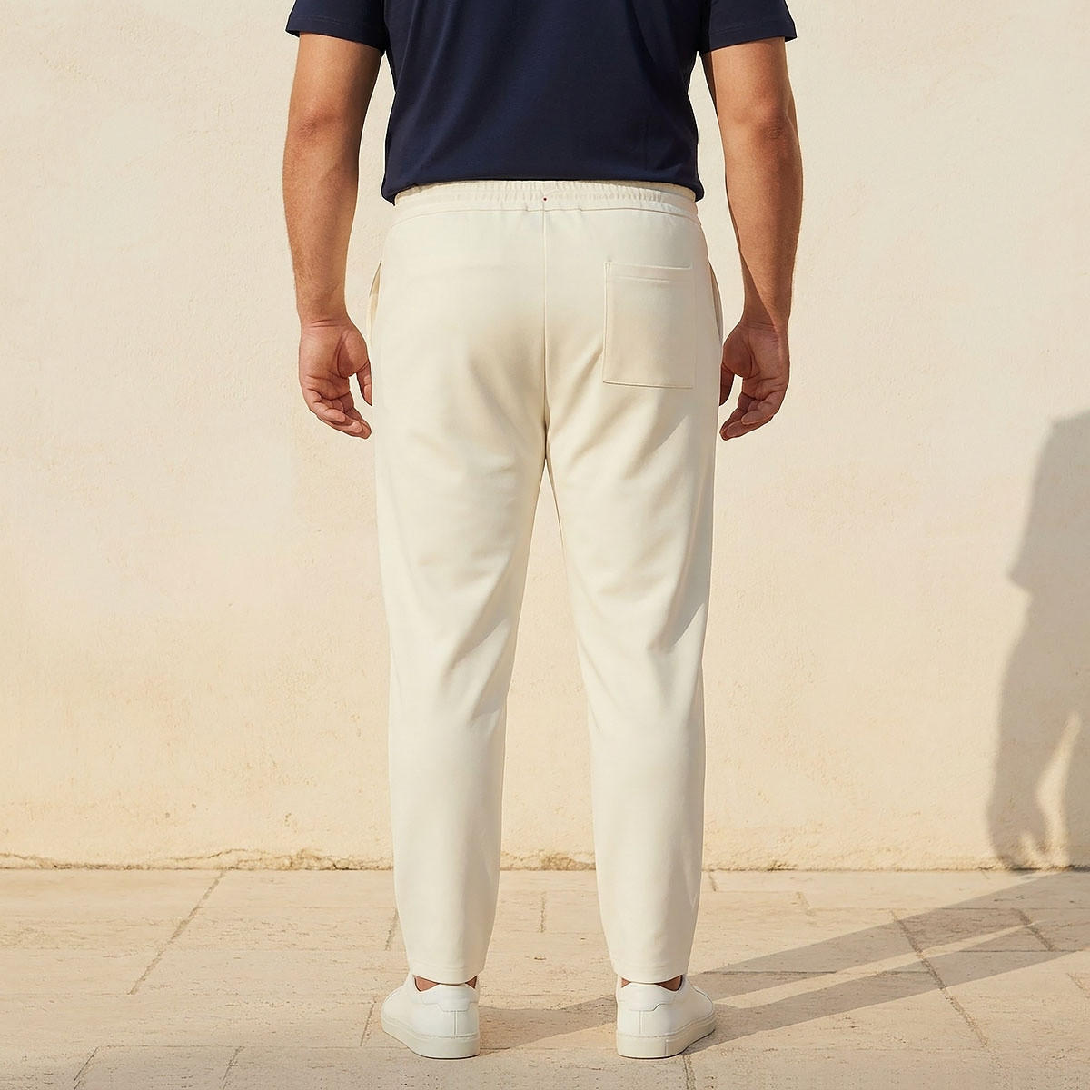 Men Regular Fit Pants with Drawstring Closure-men-clothing-bottoms-trousersandchinos-trousers-image-4