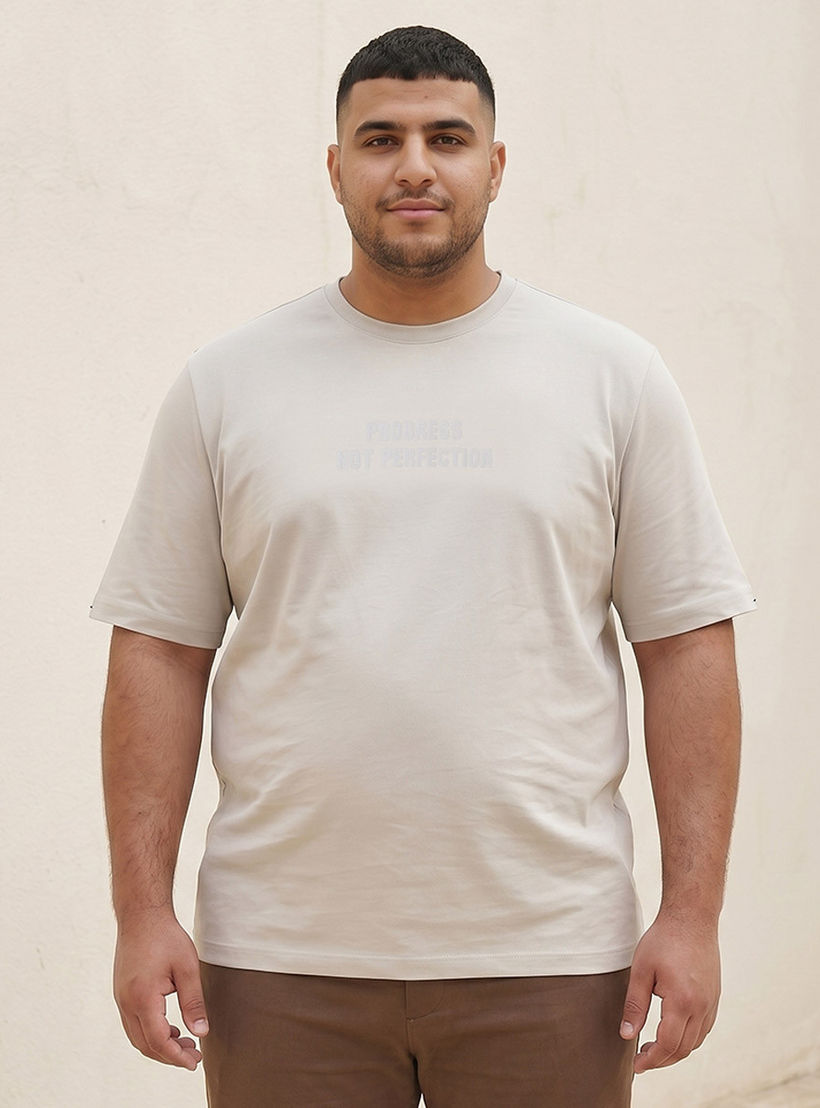 تيشيرت بياقة ضيقة وطبعات شعار وأكمام قصيرة ماكسيم بلس من سبلاش-men-clothing-tshirtsandpolos-tshirts-image-5