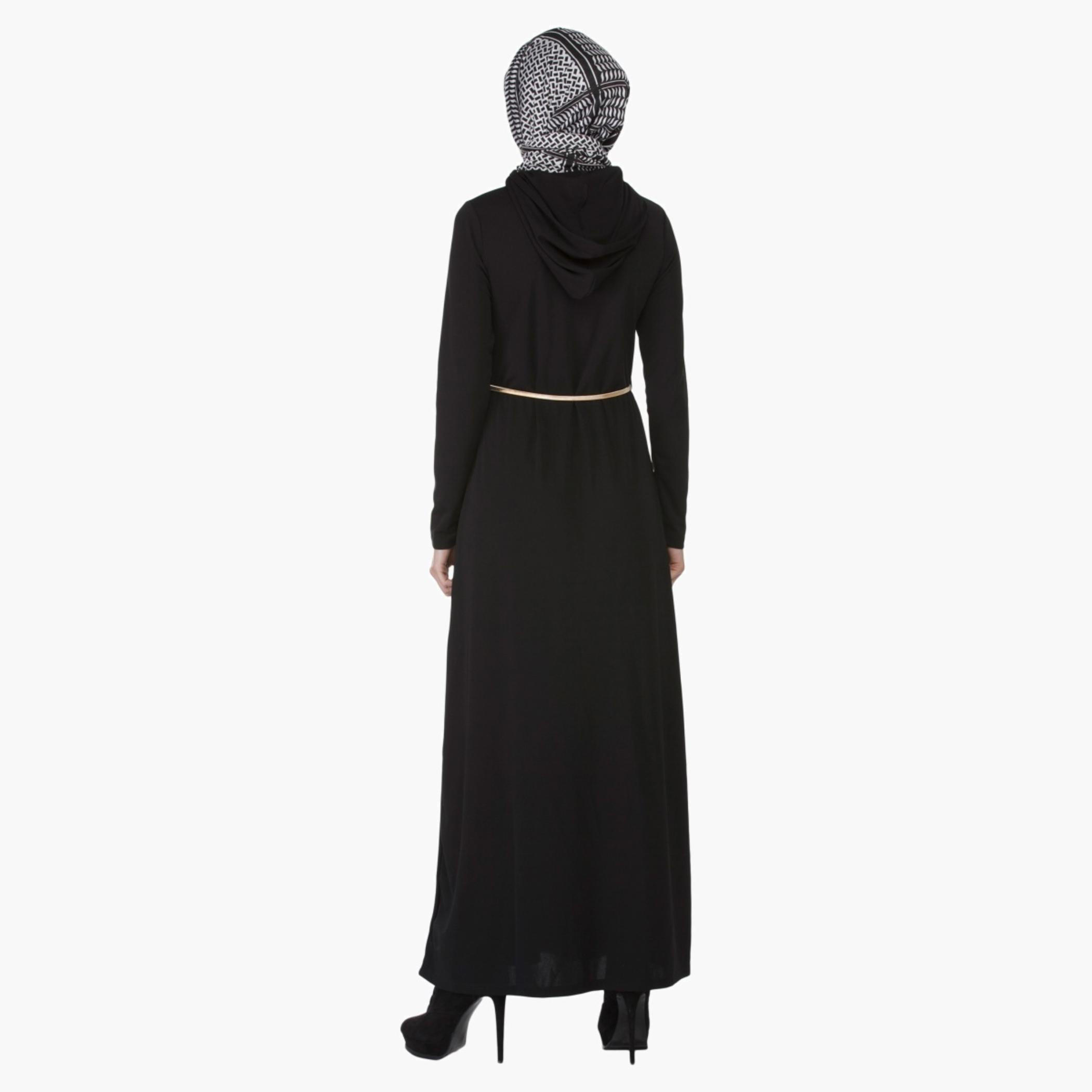 Basic Maxi Dress with Hood-women-clothing-dresses-image-2
