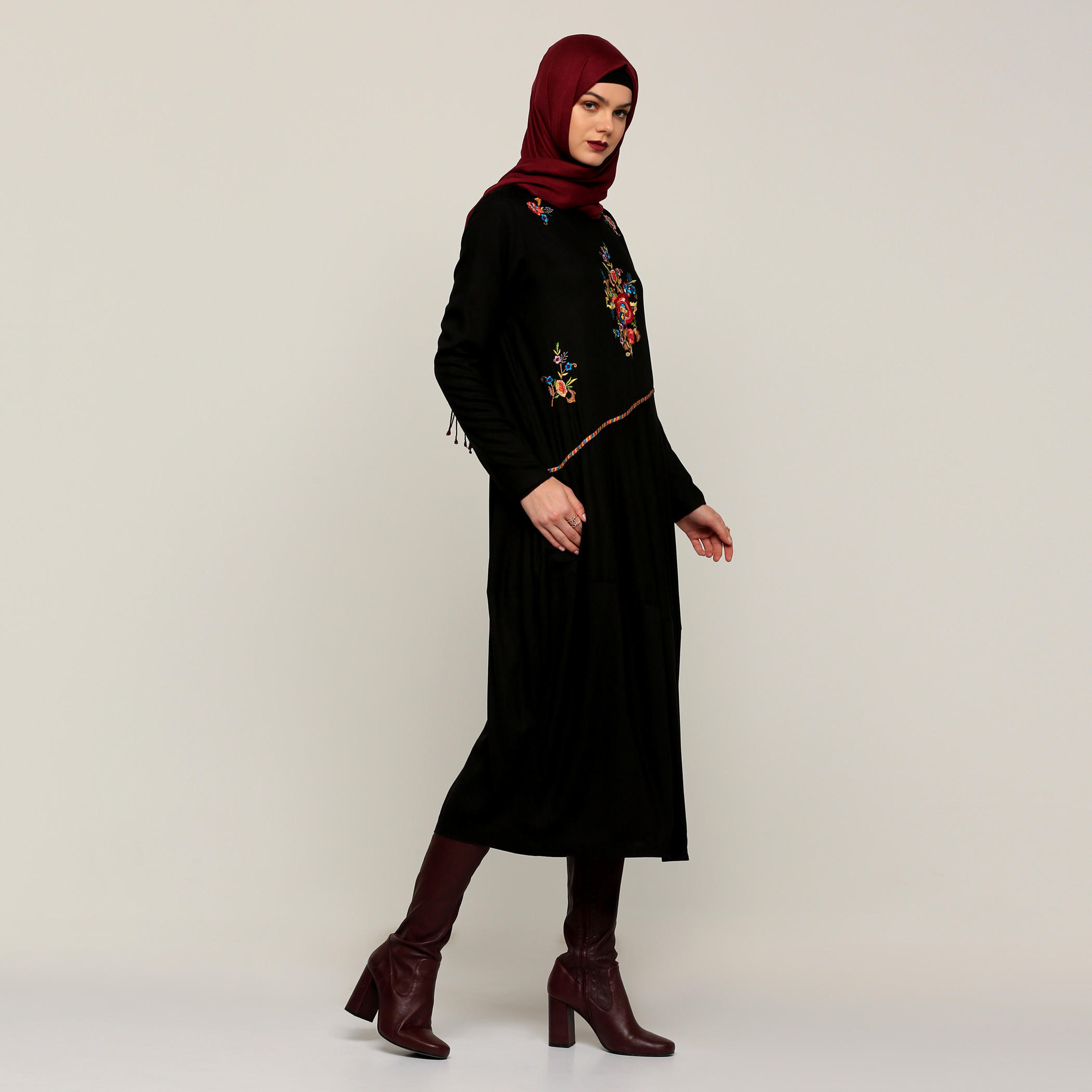 Embroidered Midi Dress with Long Sleeves-women-clothing-dresses-image-3