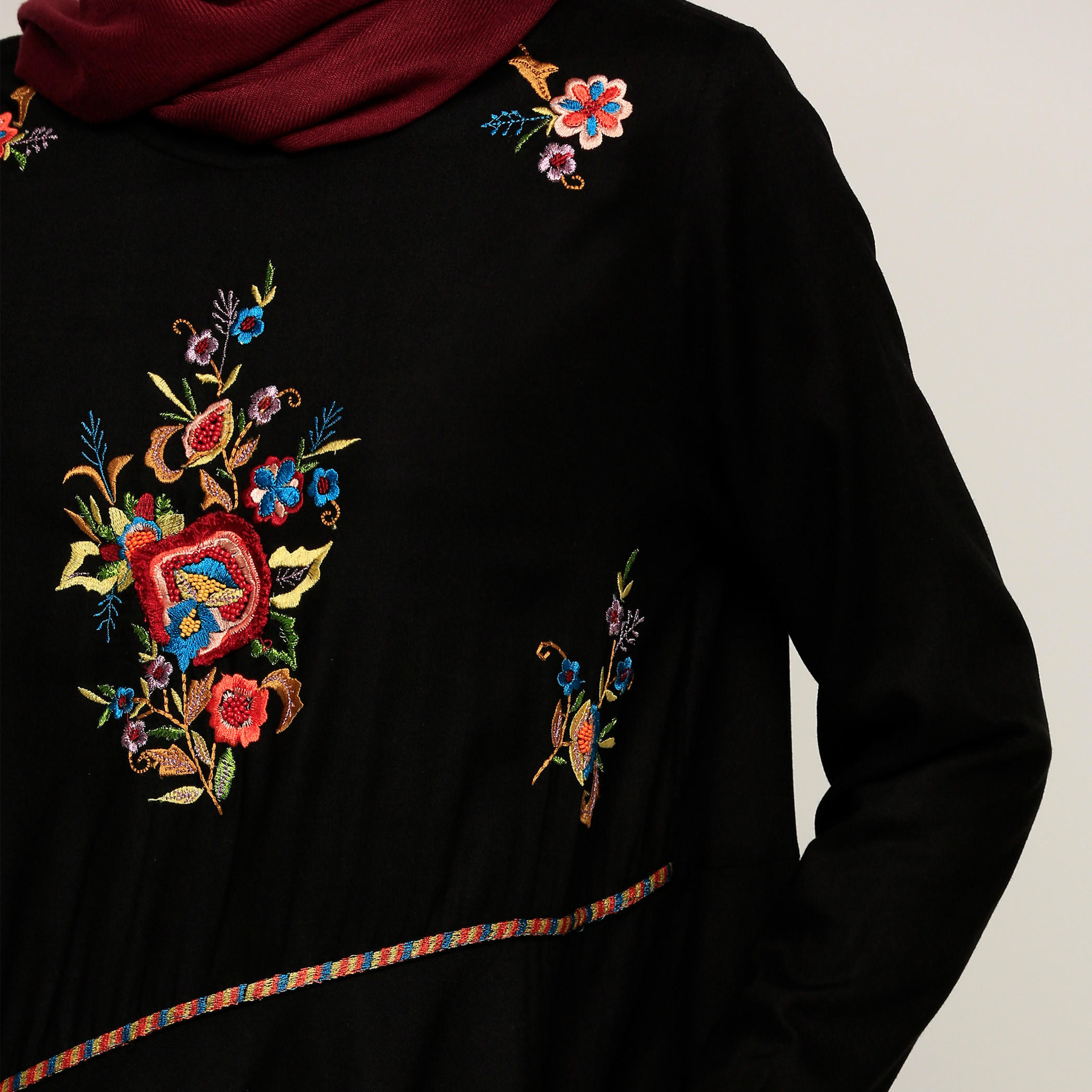 Embroidered Midi Dress with Long Sleeves-women-clothing-dresses-image-4