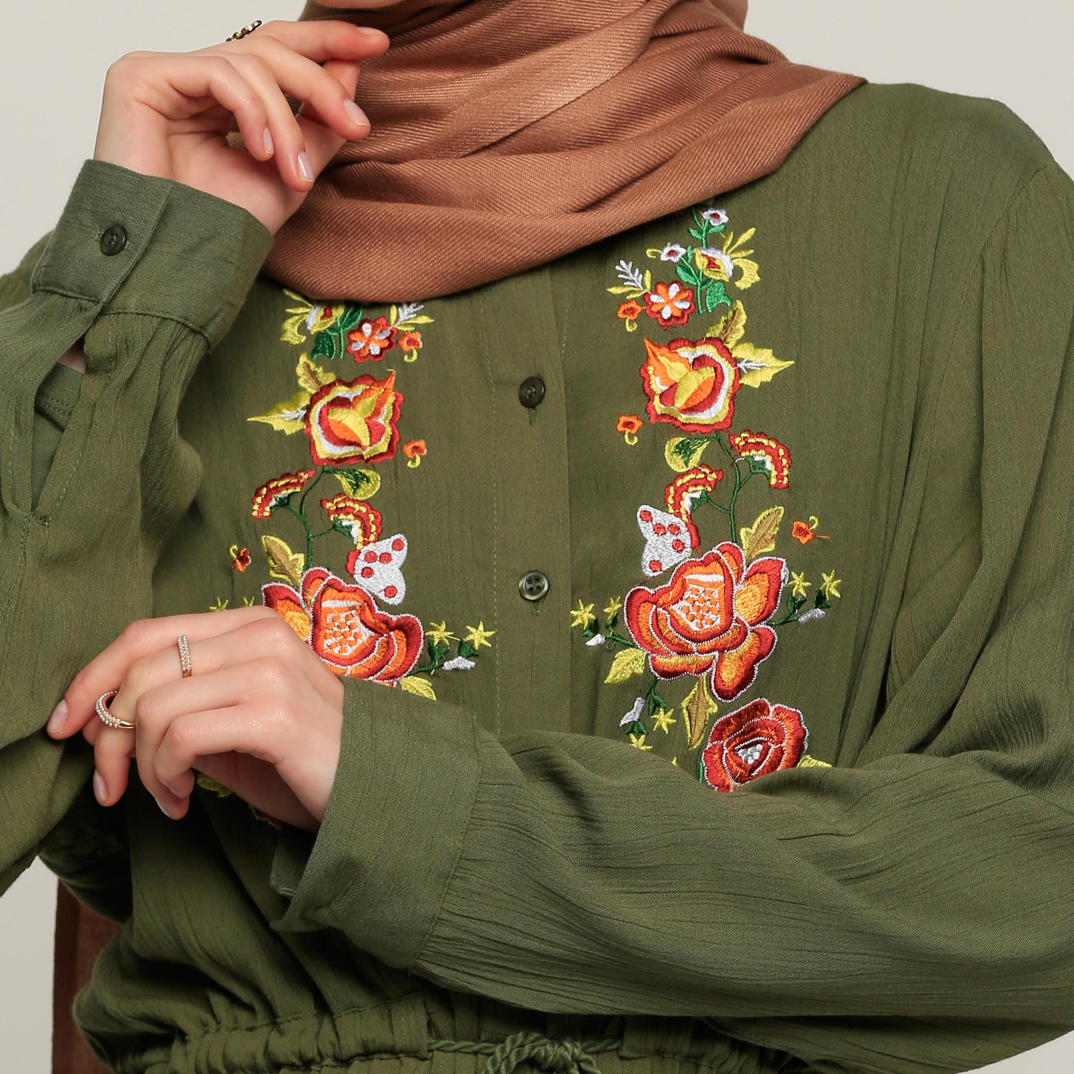 فستان قميص طويل مطرّز بأكمام طويلة-women-clothing-dresses-image-4