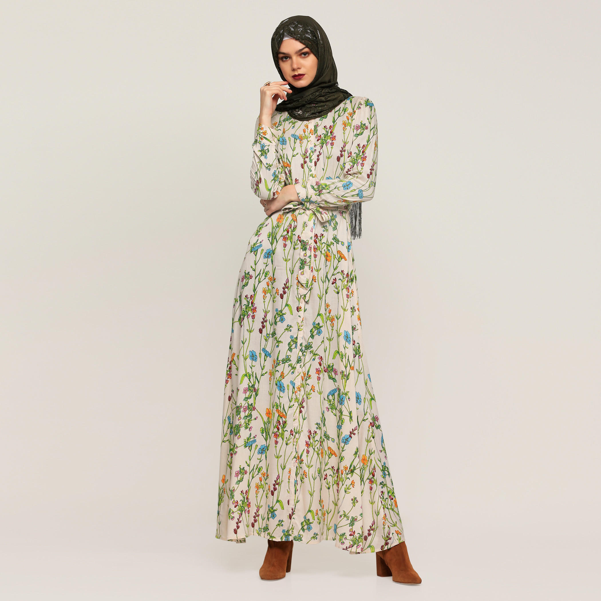 فستان قميص طويل بأكمام طويلة وطبعات-women-clothing-dresses-image-1