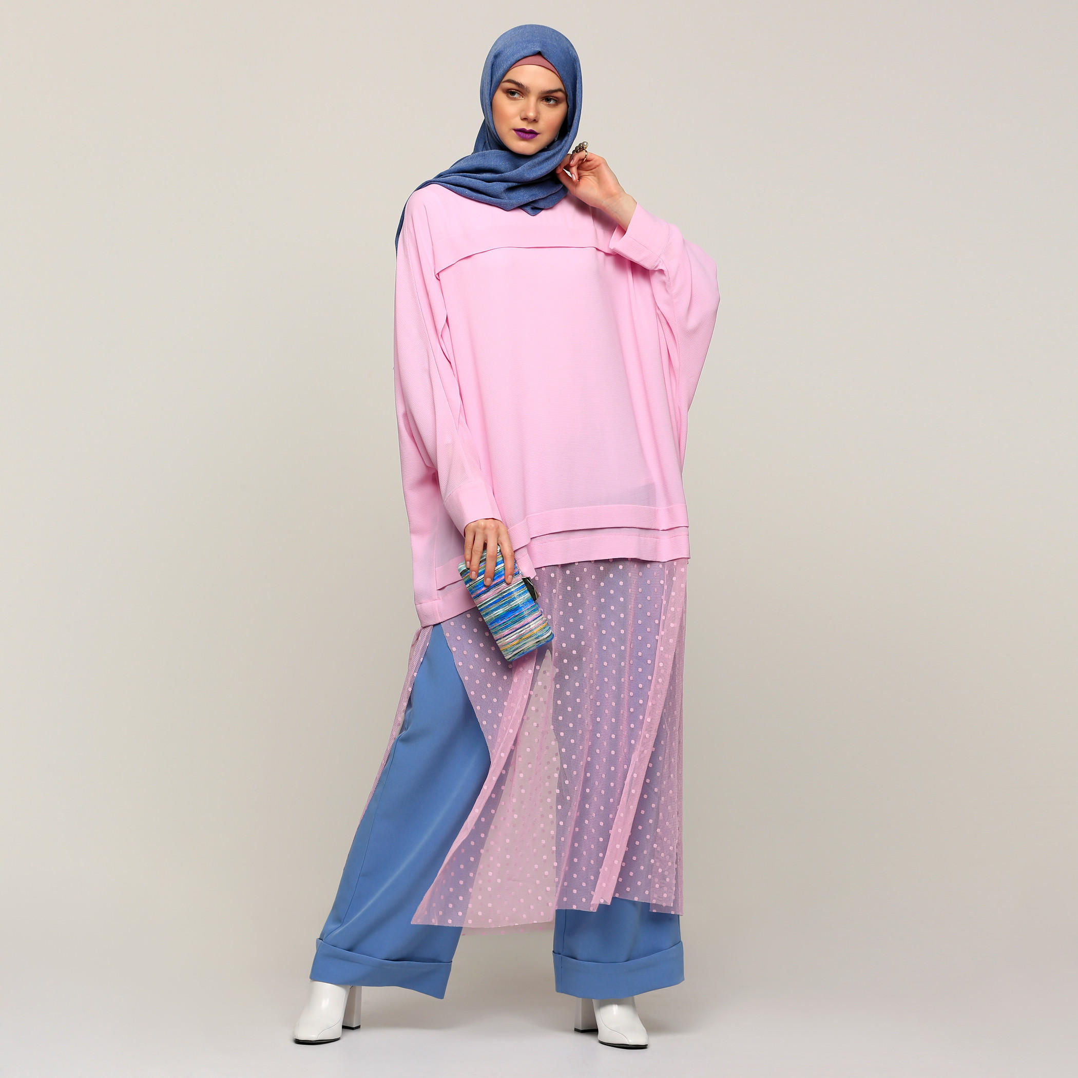 بنطال بالازو طويل بخصر مطّاطي-women-clothing-bottoms-trousers-image-5