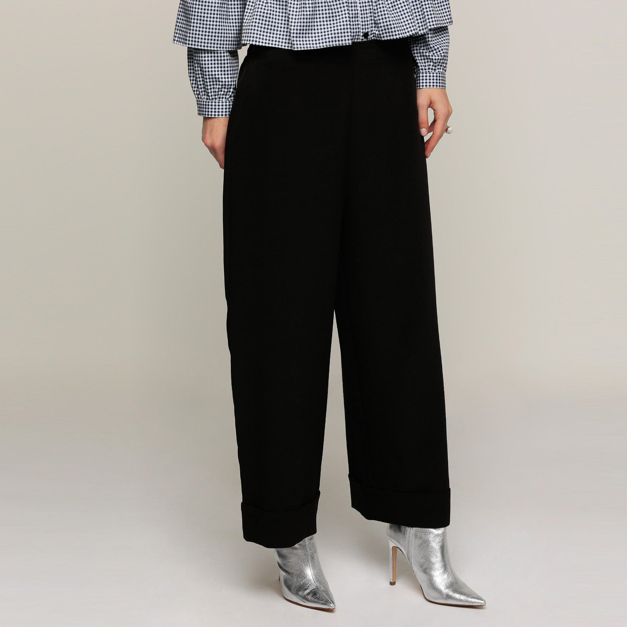 بنطال بالازو طويل بخصر مطّاطي-women-clothing-bottoms-trousers-image-1