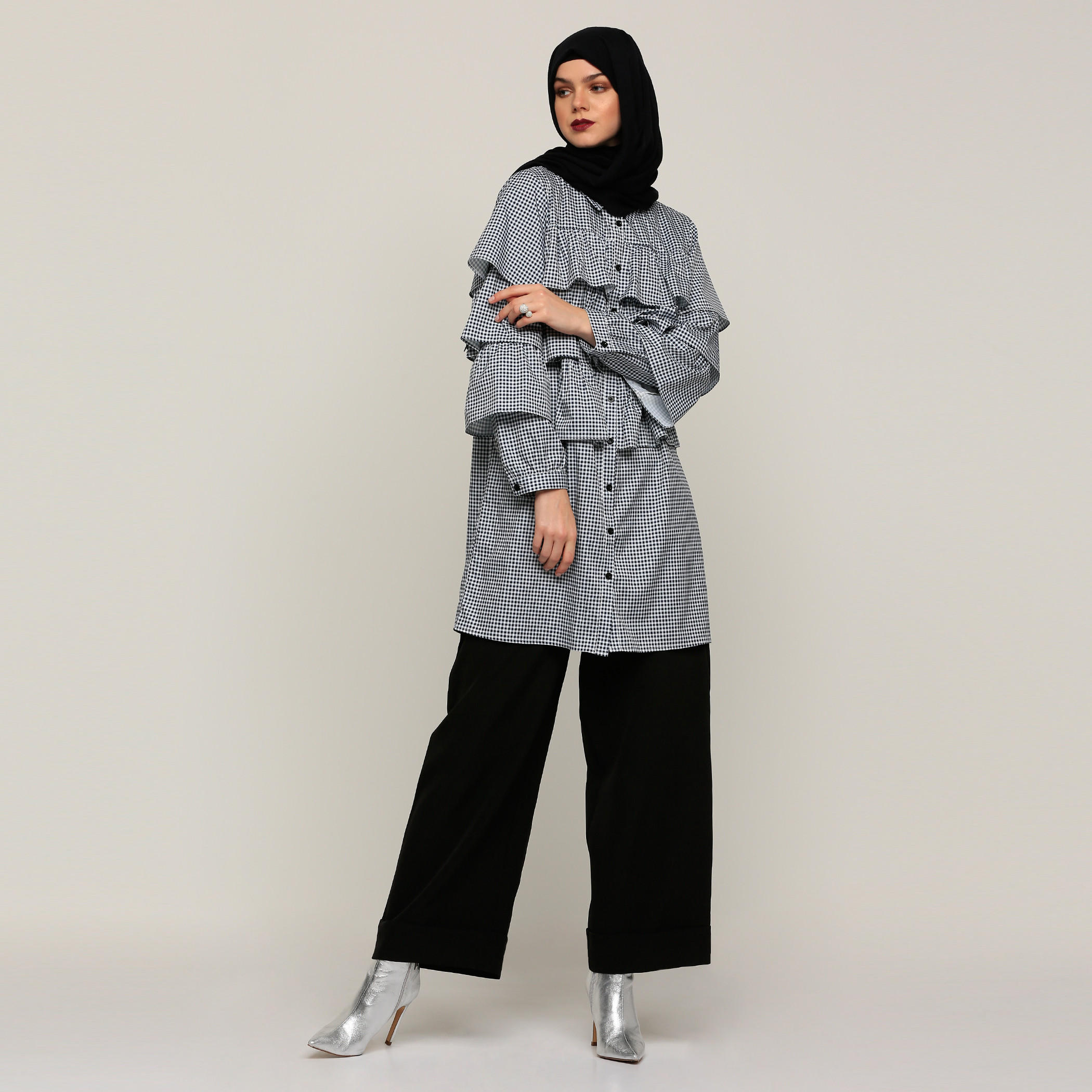 بنطال بالازو طويل بخصر مطّاطي-women-clothing-bottoms-trousers-image-5