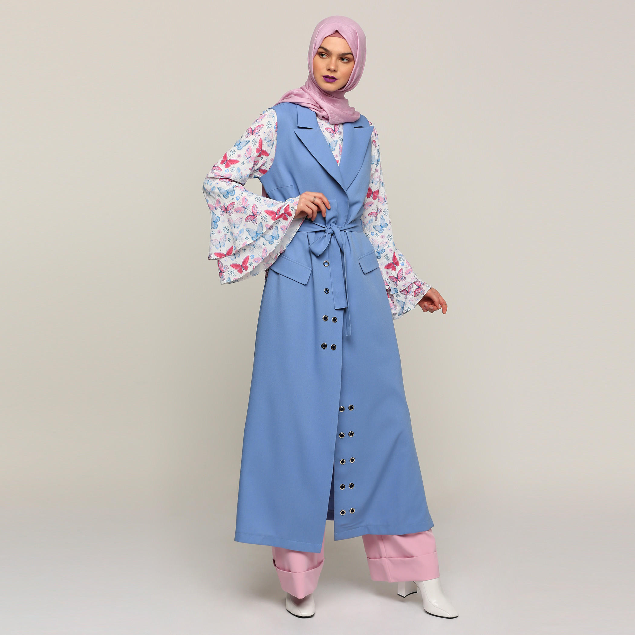 جاكيت طويل دون أكمام بحلقات-women-winterwear-coatsandjackets-jackets-image-1