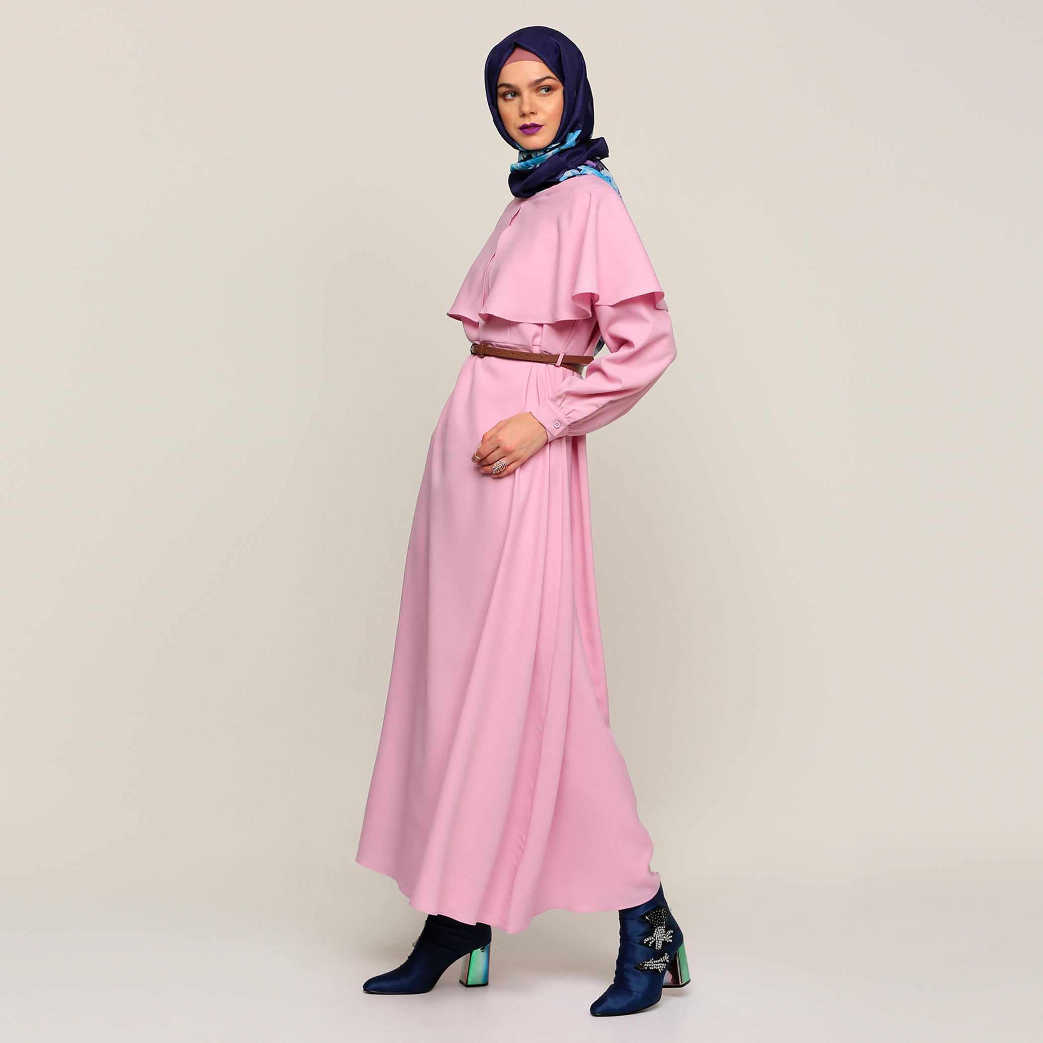 فستان ماكسي بكشكش وأكمام طويلة-women-clothing-dresses-image-3
