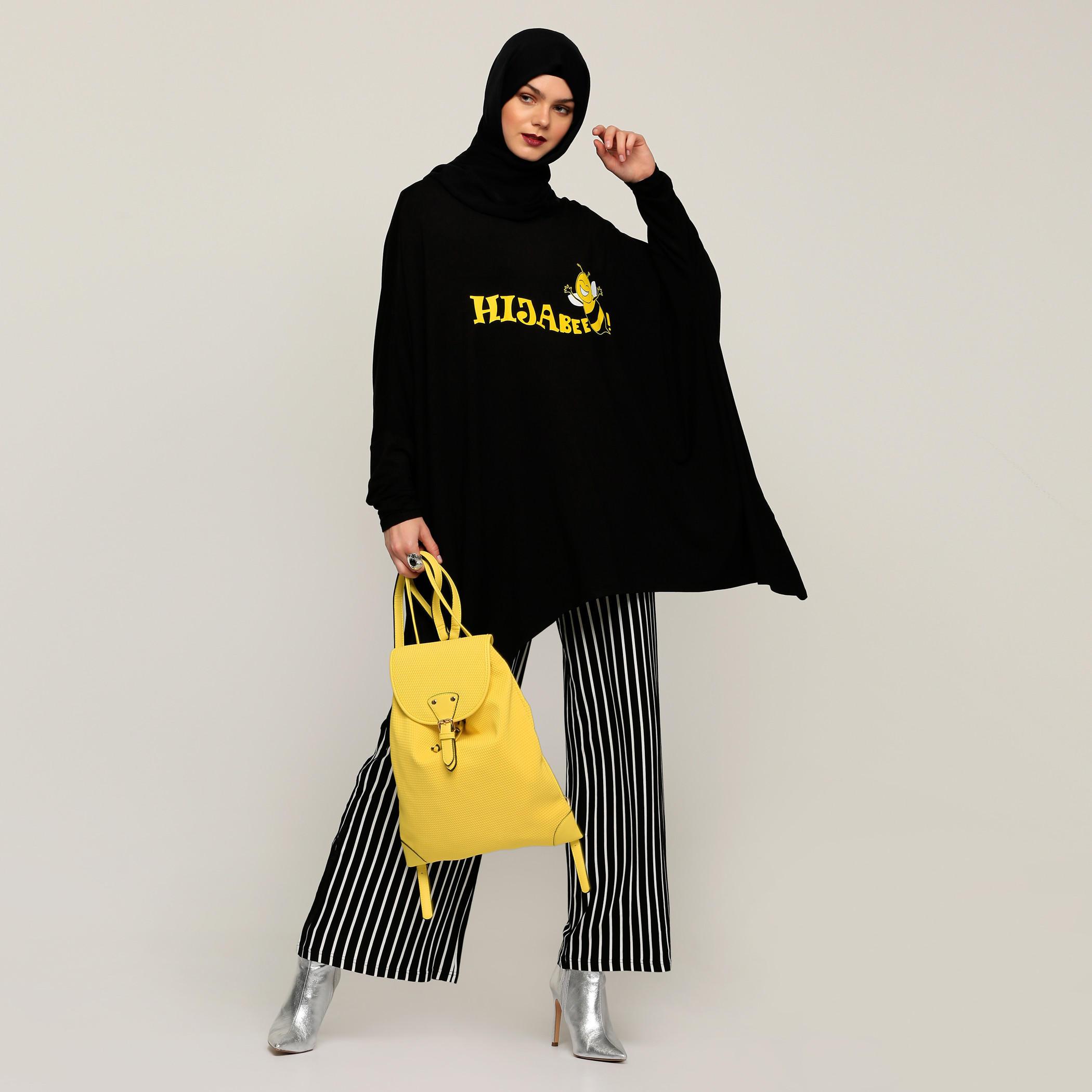 Printed Oversized Top with Round Neck and Long Sleeves-women-clothing-shirtsandblouses-blouses-image-5