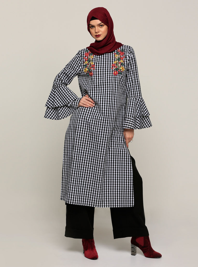 تونيك كاروهات بأكمام طويلة-women-clothing-shirtsandblouses-blouses-image-5