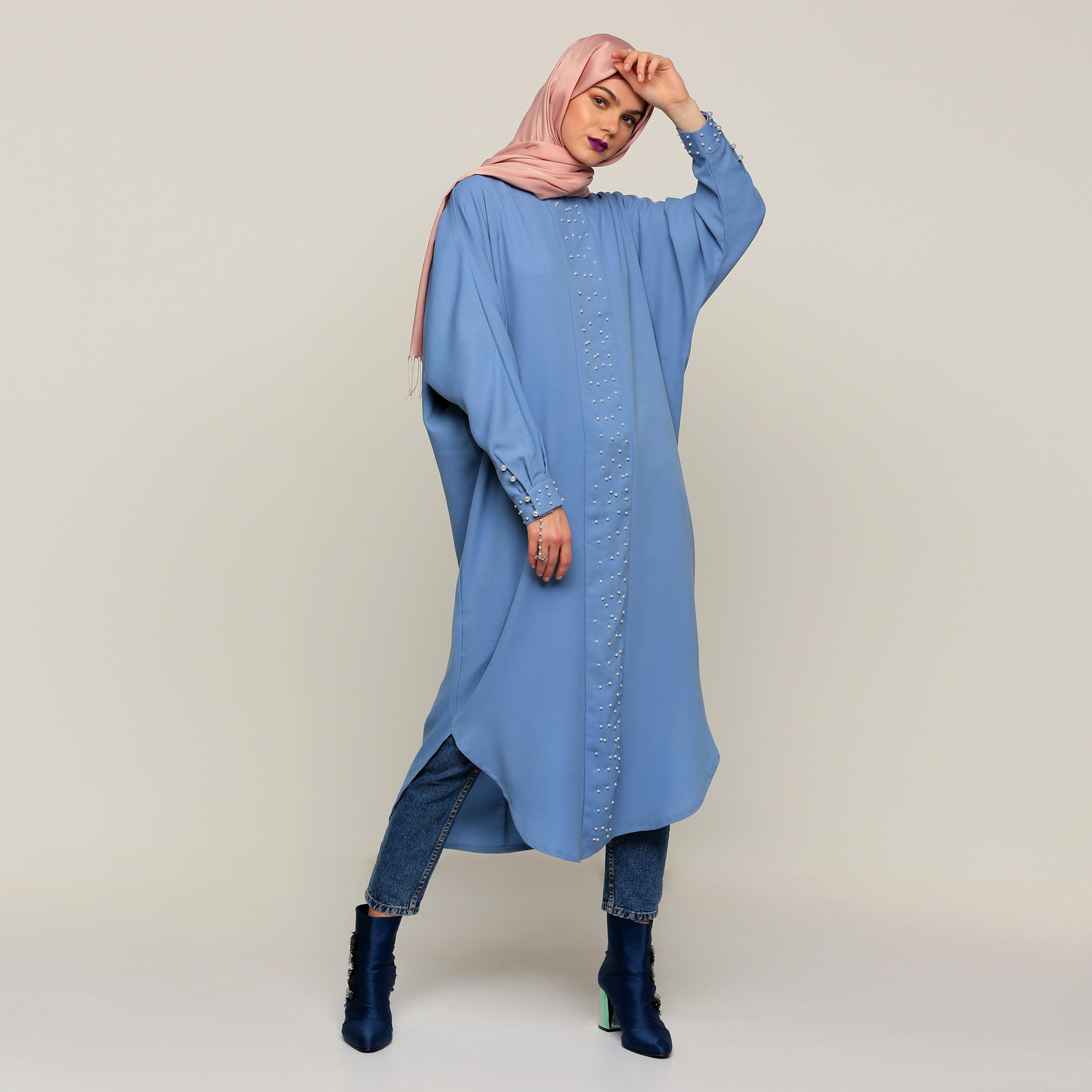 تونيك بتزيينات وأكمام طويلة-women-clothing-shirtsandblouses-blouses-image-1