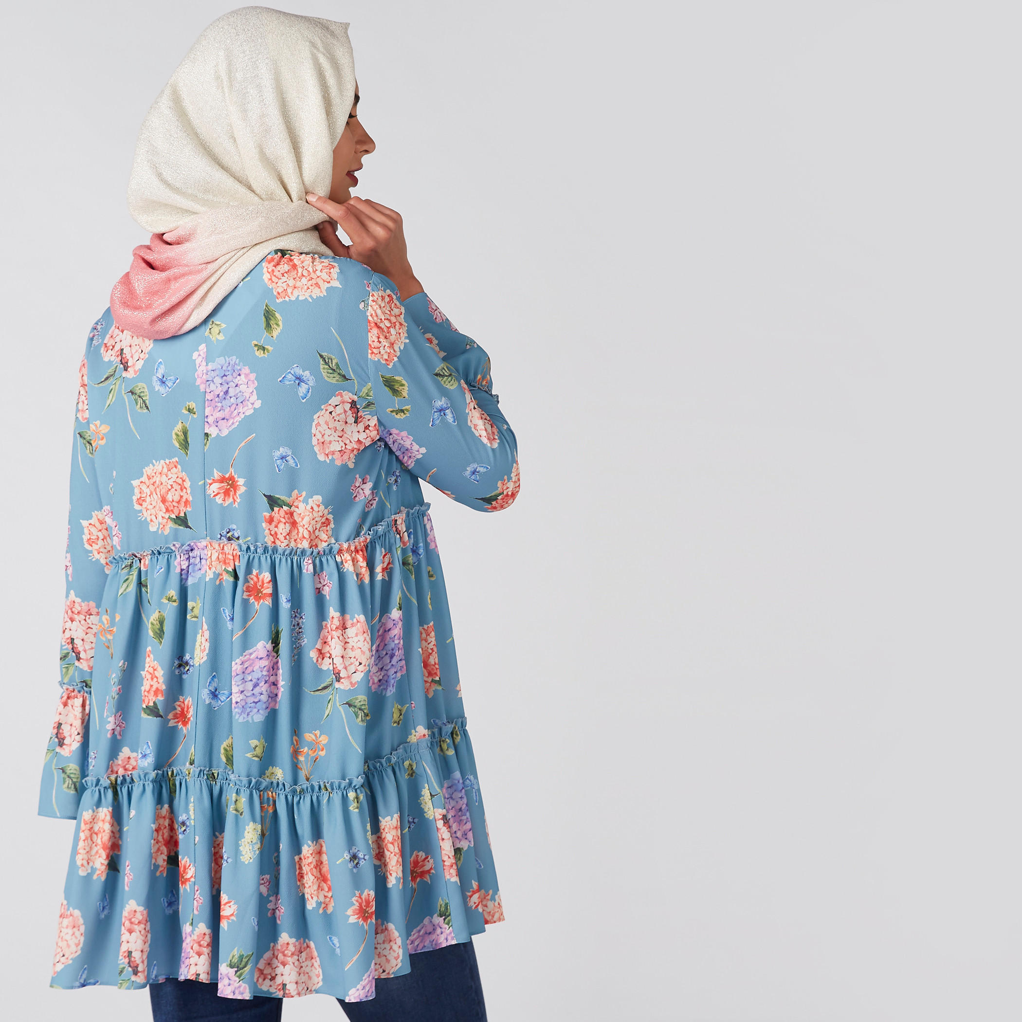 Floral Printed Top with Long Flared Sleeves-women-clothing-shirtsandblouses-blouses-image-4