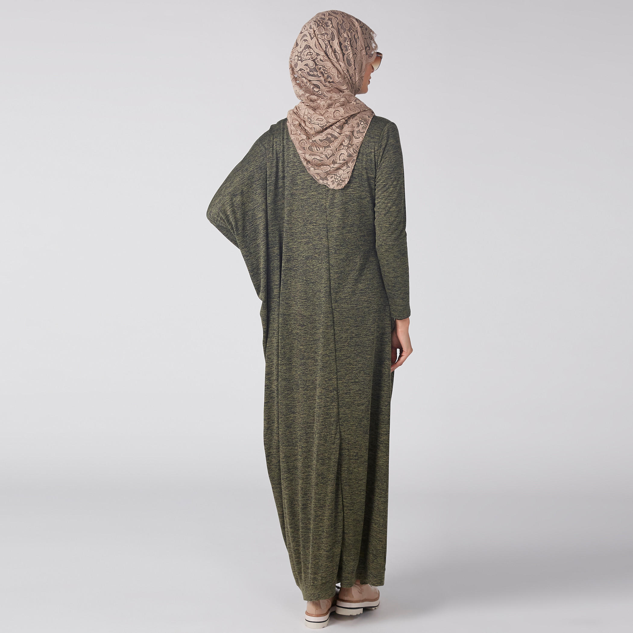 فستان إيه لاين طويل بارز الملمس بأكمام طويلة-women-clothing-dresses-image-3