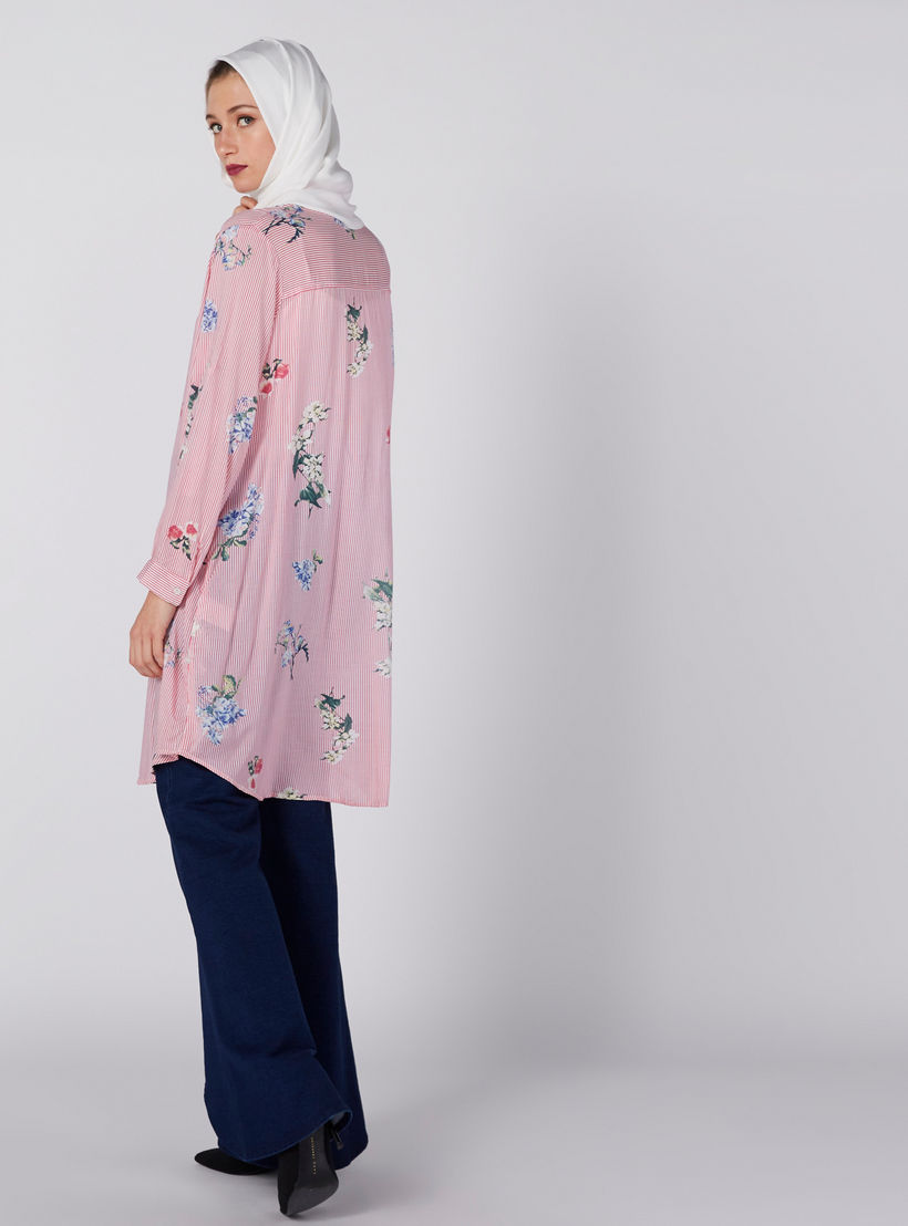 عباية بطبعات زهرية وأكمام طويلة وأزرار-women-clothing-shirtsandblouses-blouses-image-4