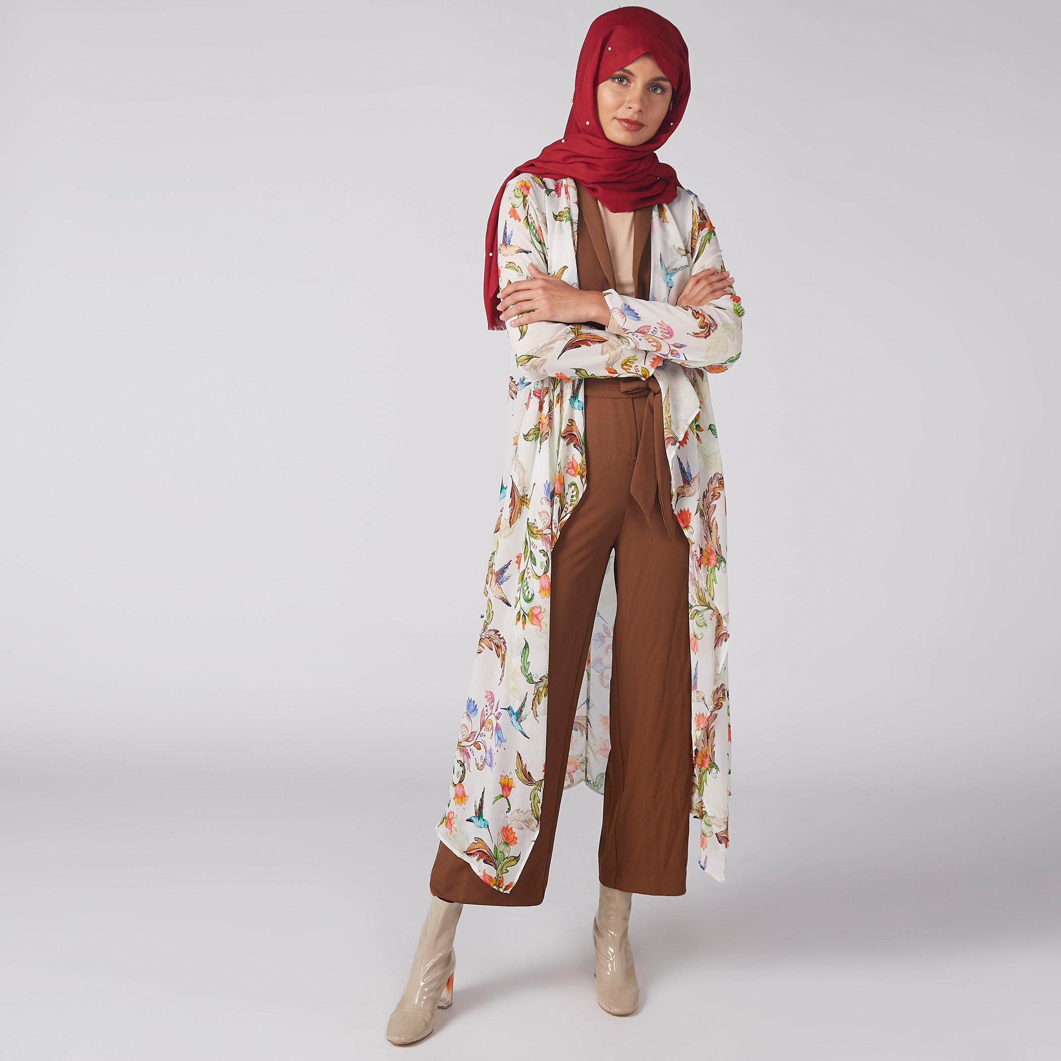 سترة طويلة بأكمام طويلة وطبعات أزهار-women-winterwear-cardigansandjumpers-cardigans-image-1