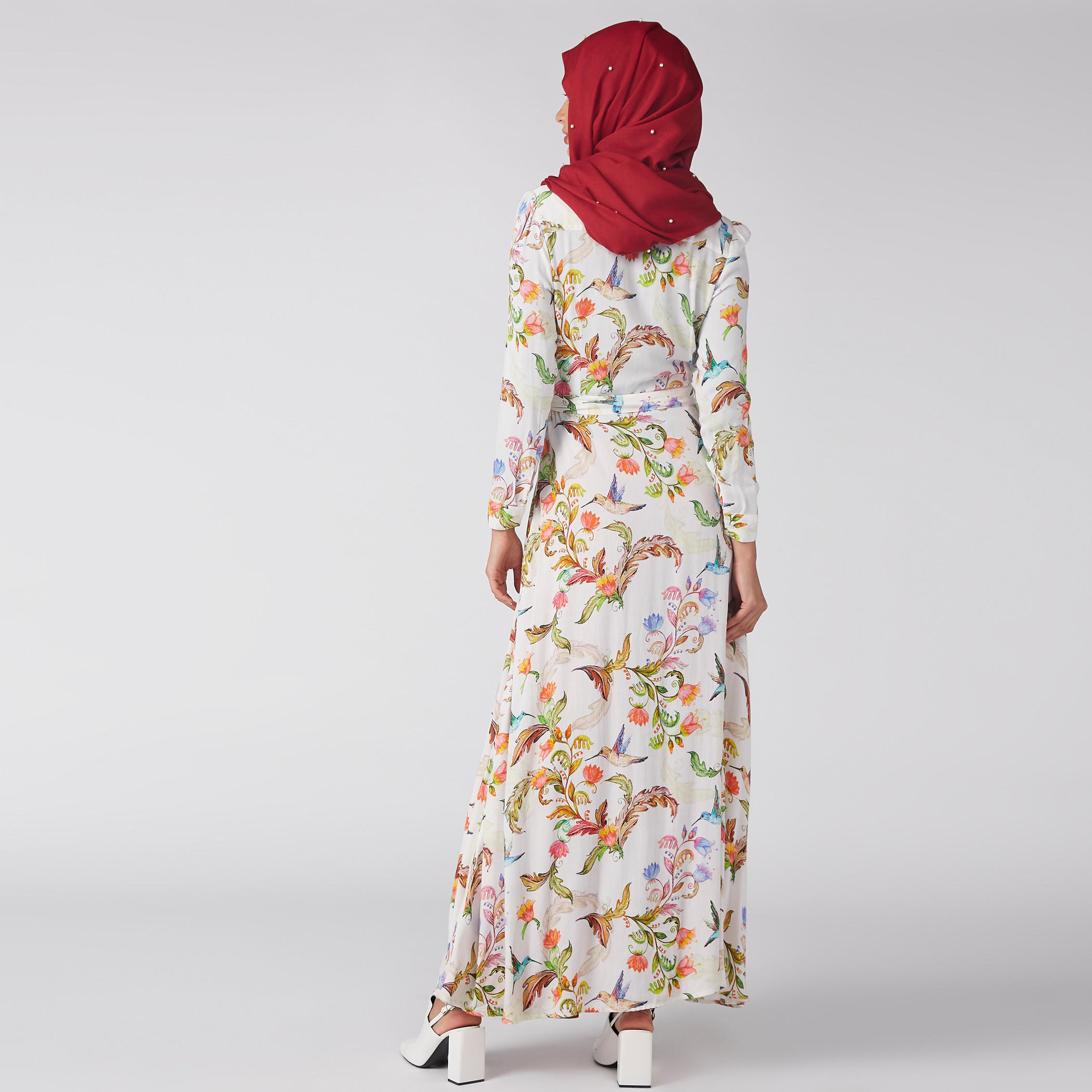 فستان طويل بحزام رباط وطبعات أزهار-women-clothing-dresses-image-4