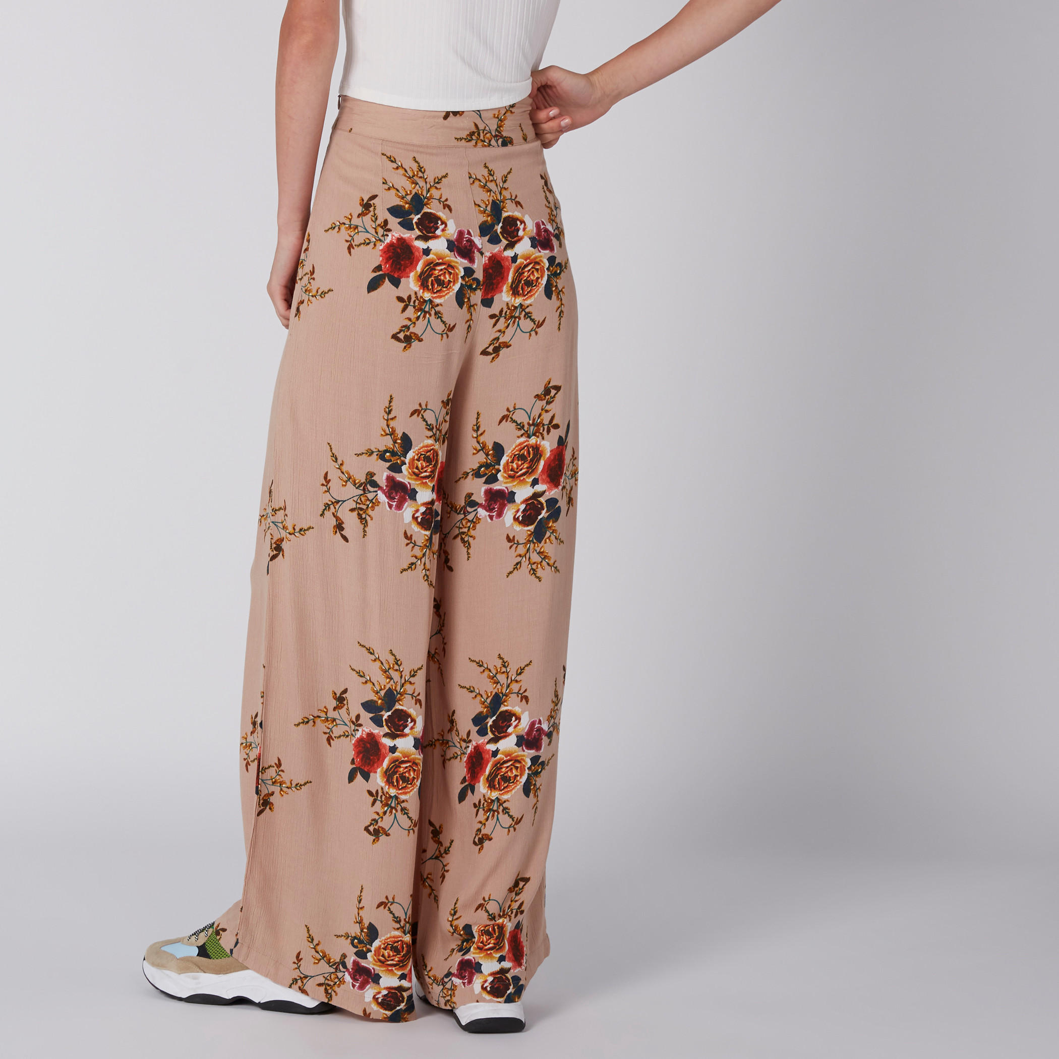بنطال بالازو بخصر مطّاطي وطبعات أزهار-women-clothing-bottoms-trousers-image-2