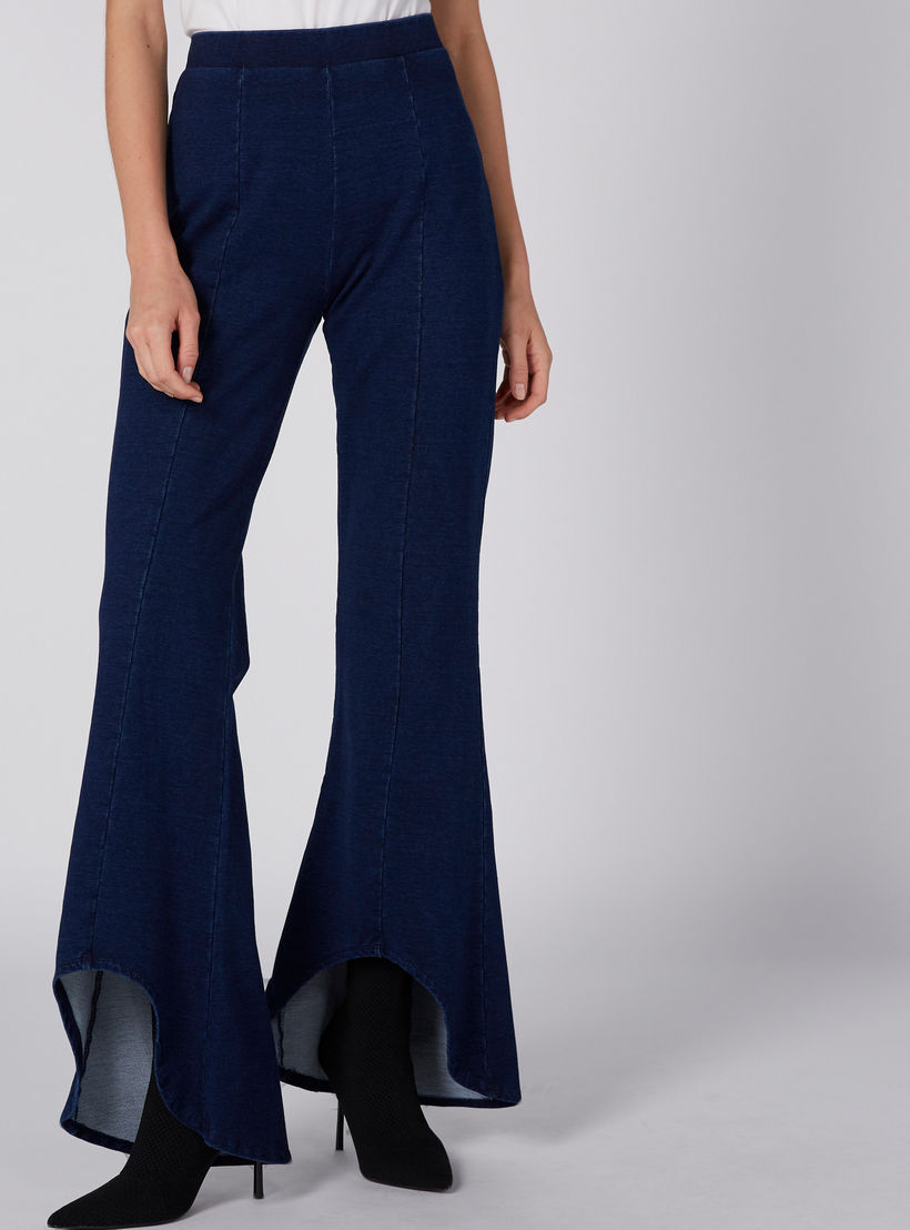 بنطال بوت كات طويل بخصر مطّاطي-women-clothing-bottoms-trousers-image-5