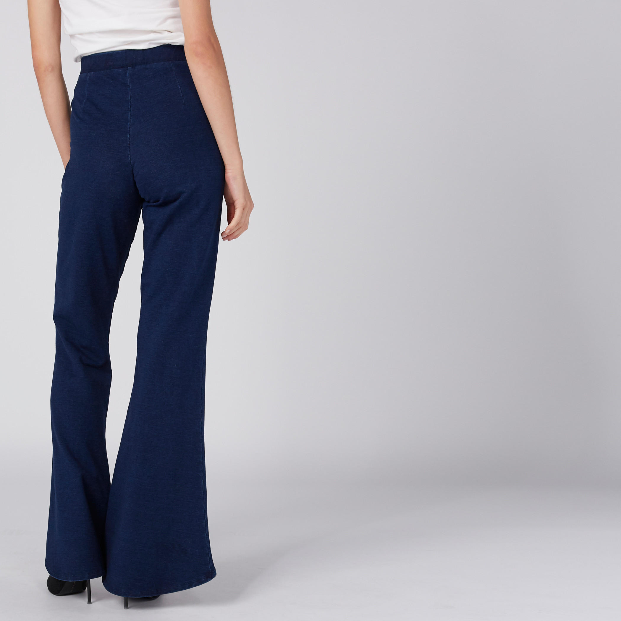بنطال بوت كات طويل بخصر مطّاطي-women-clothing-bottoms-trousers-image-7