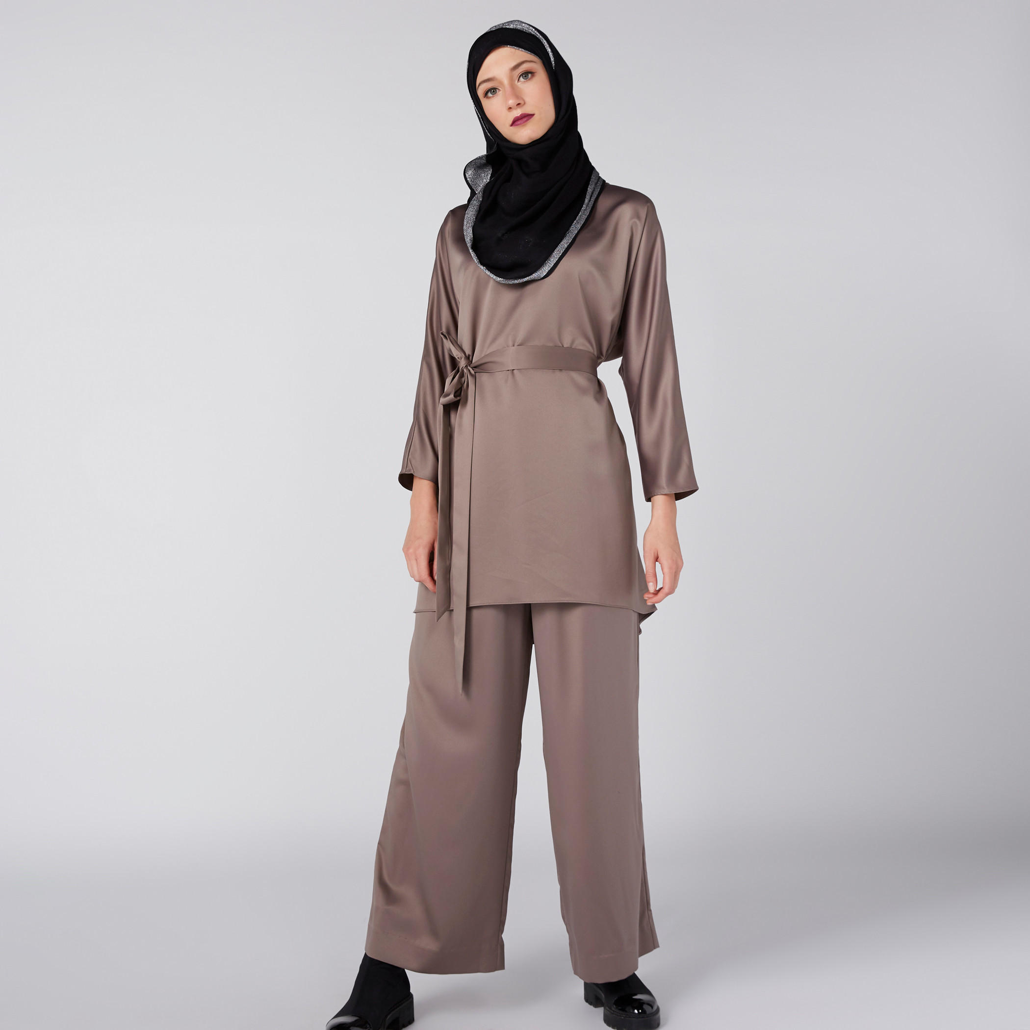 Pleated Full Length Palazzo Pants-women-clothing-bottoms-trousers-image-1