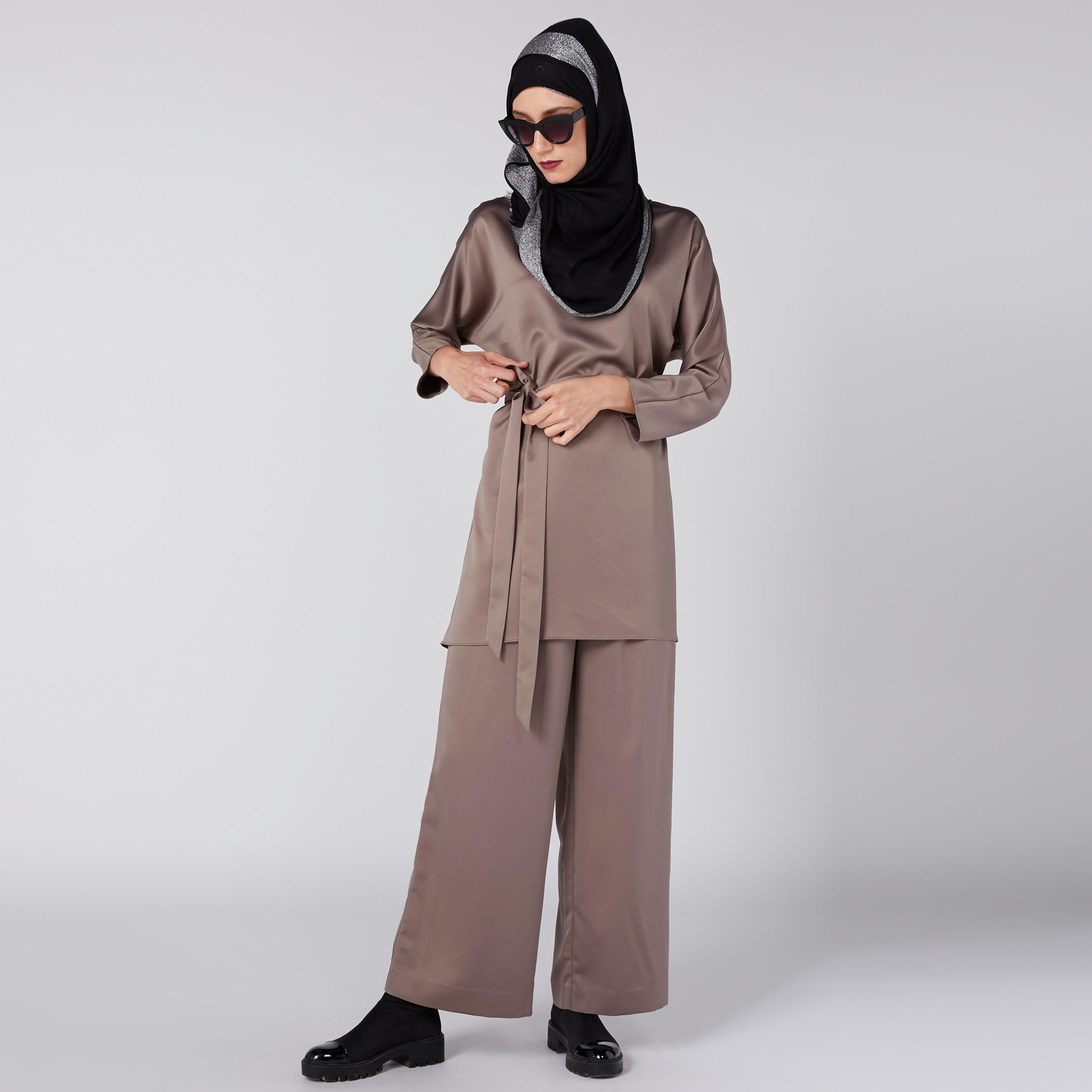 بلوزة برباط وأكمام 3/4-women-clothing-shirtsandblouses-blouses-image-3