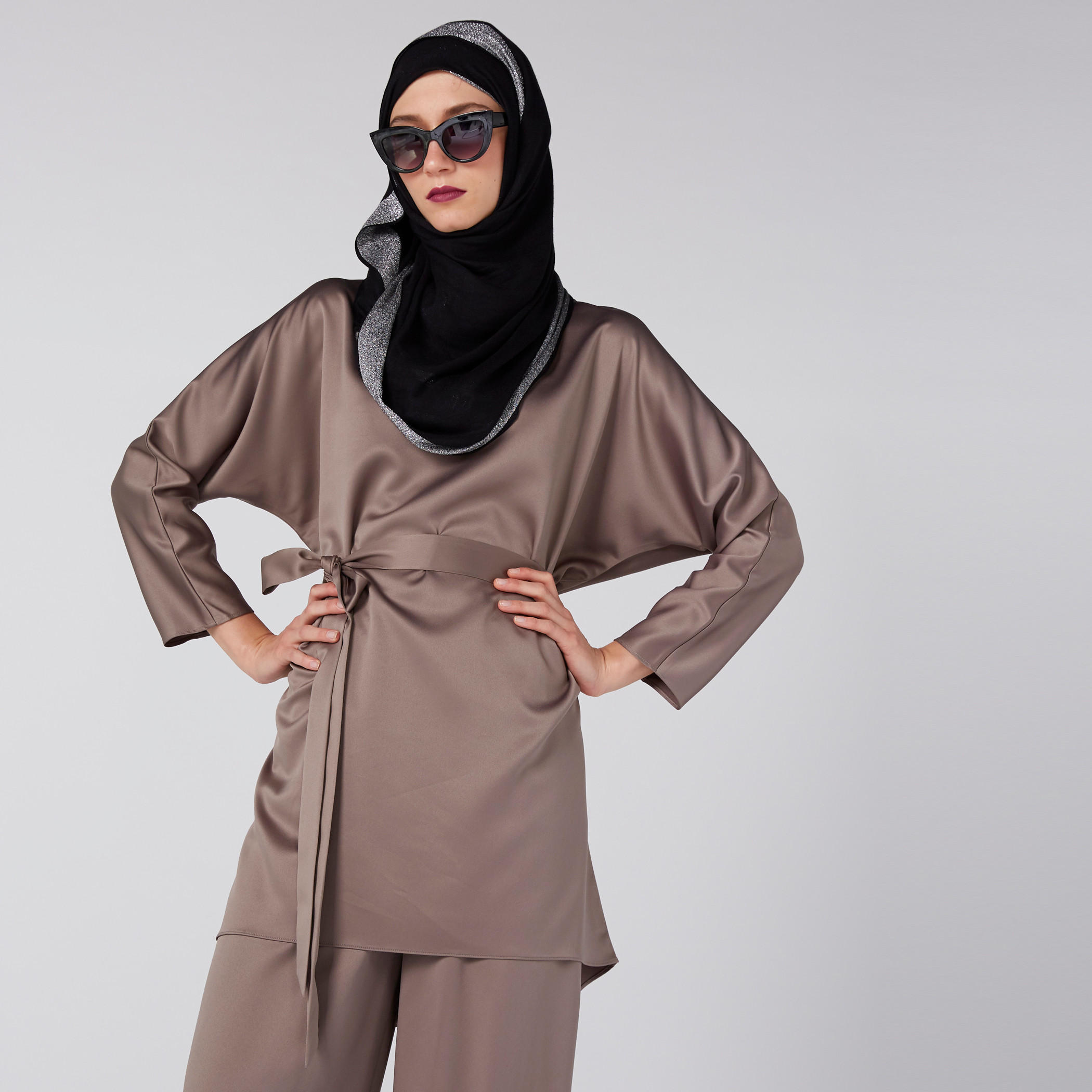 بلوزة برباط وأكمام 3/4-women-clothing-shirtsandblouses-blouses-image-4