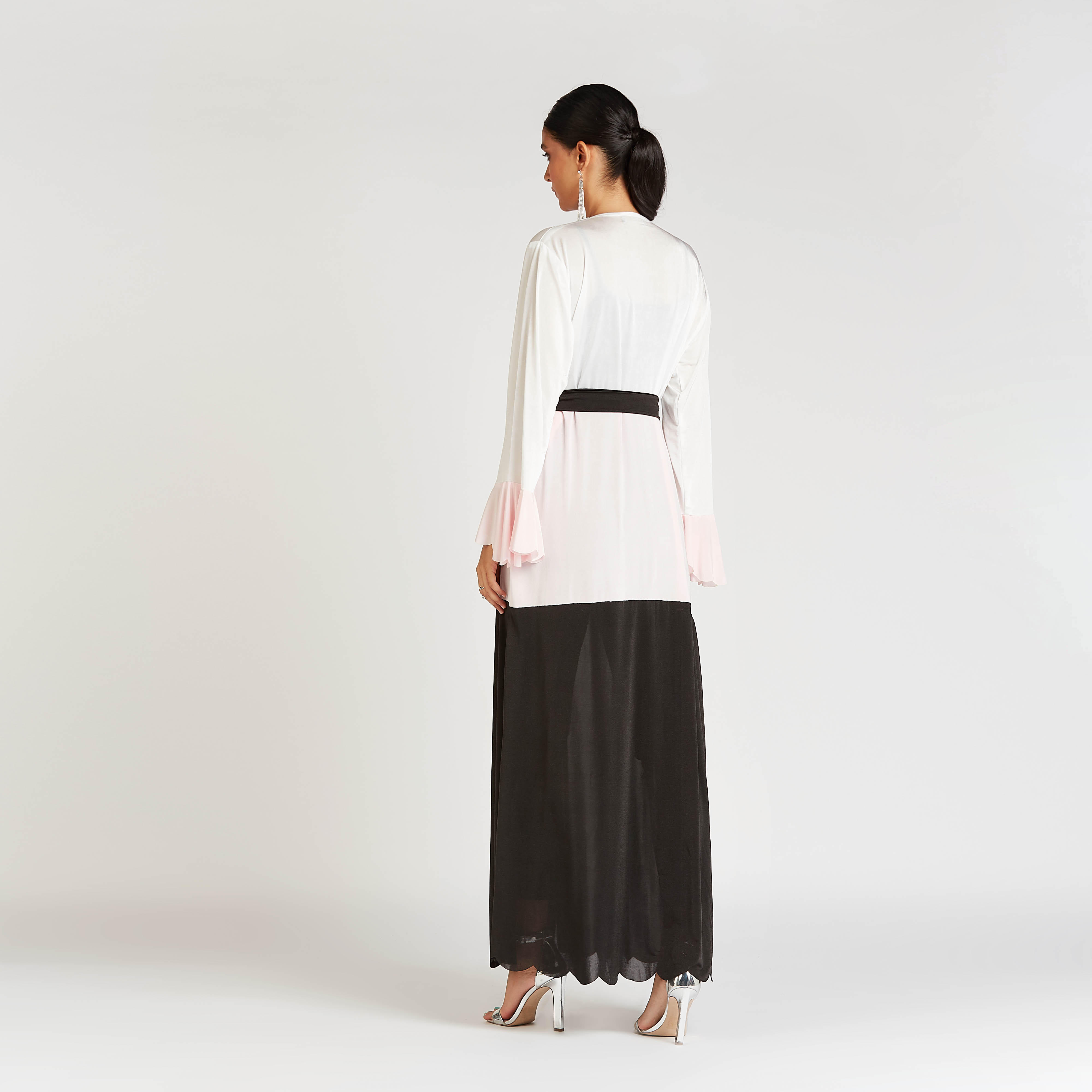 عباية قوالب ملوّنة بأكمام واسعة وأربطة-women-arabicclothing-abayas-image-3