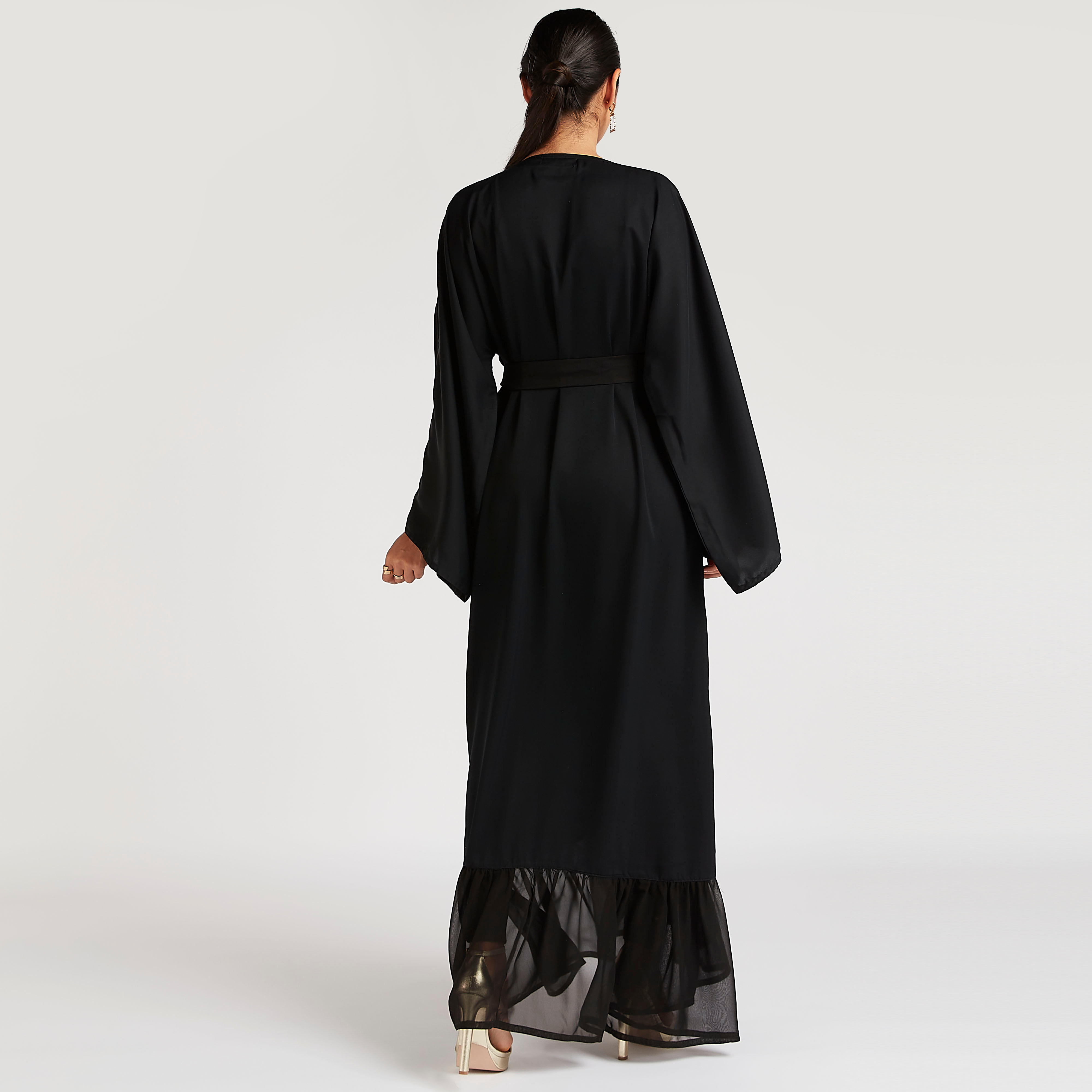 Abayas Embroidered A-line Belted Abaya-women-arabicclothing-abayas-image-5