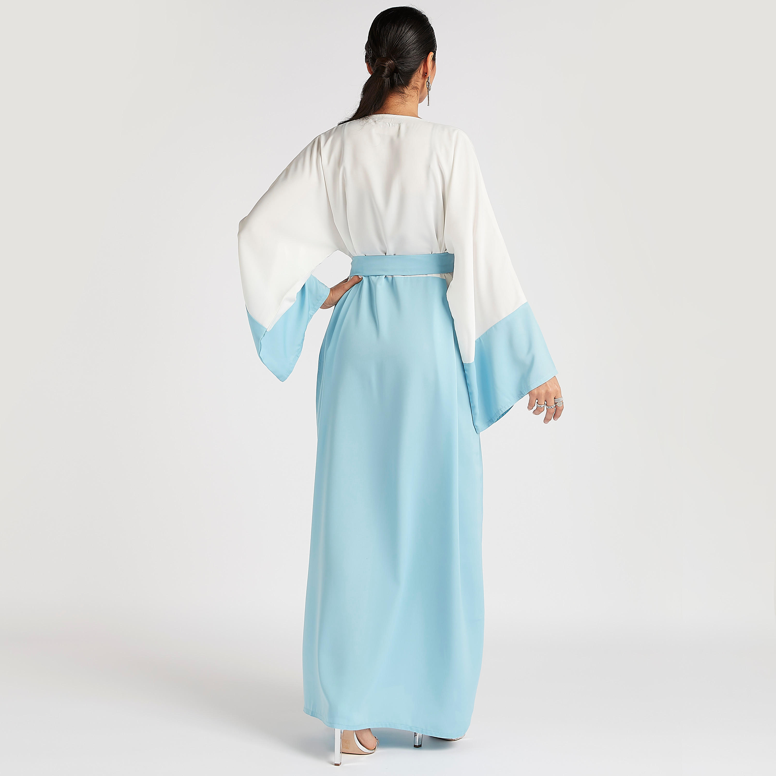 عباية مطرزة قوالب ملونة مع حزام رباط من عبايات-women-arabicclothing-abayas-image-5