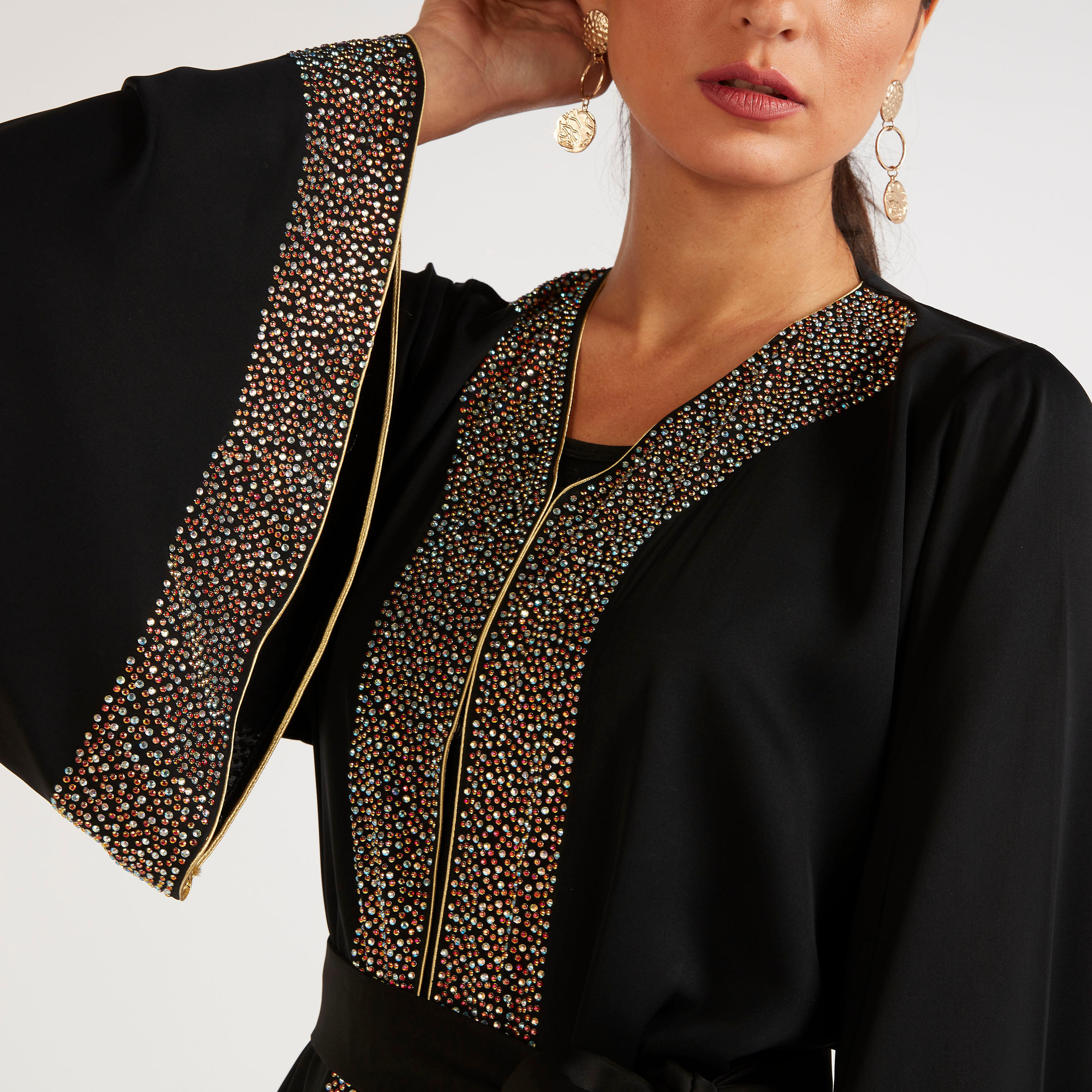 Abayas Embellished A-line Belted Abaya-women-arabicclothing-abayas-image-8