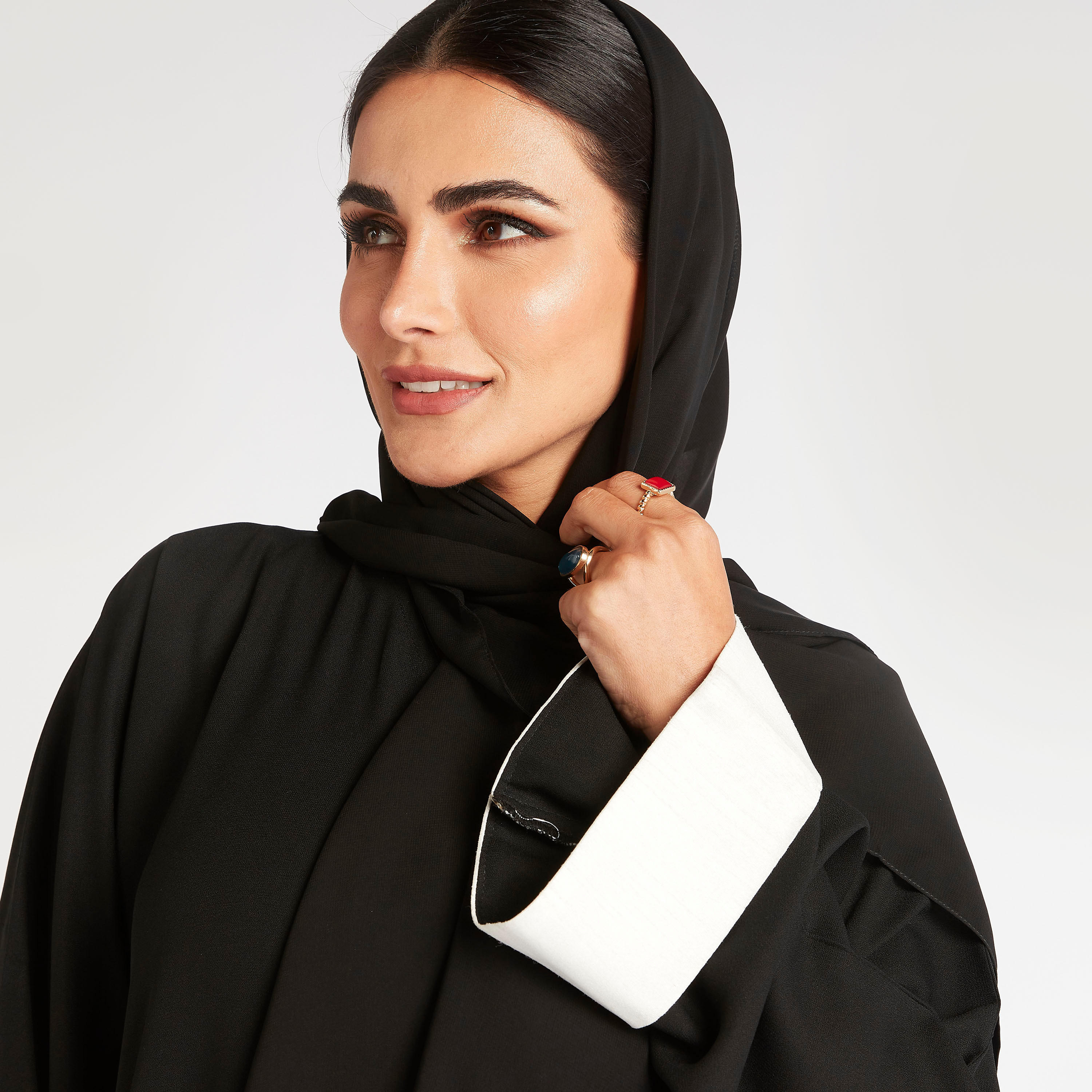 Abayas A-line Abaya with Floral Embroidered Pockets-women-arabicclothing-abayas-image-5