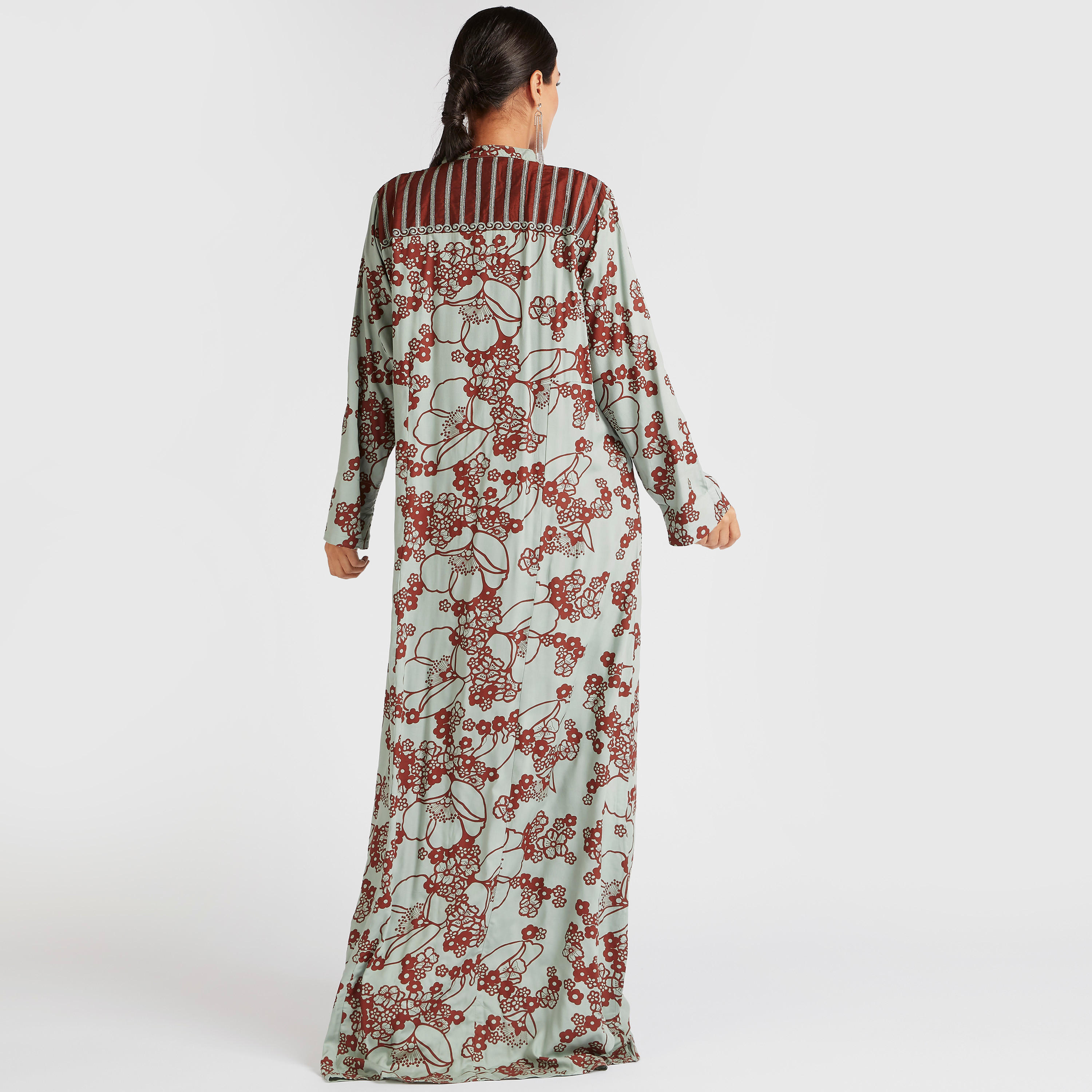 جلابية مطرزة بالزهور وطبعات أزهار-women-arabicclothing-abayas-image-4