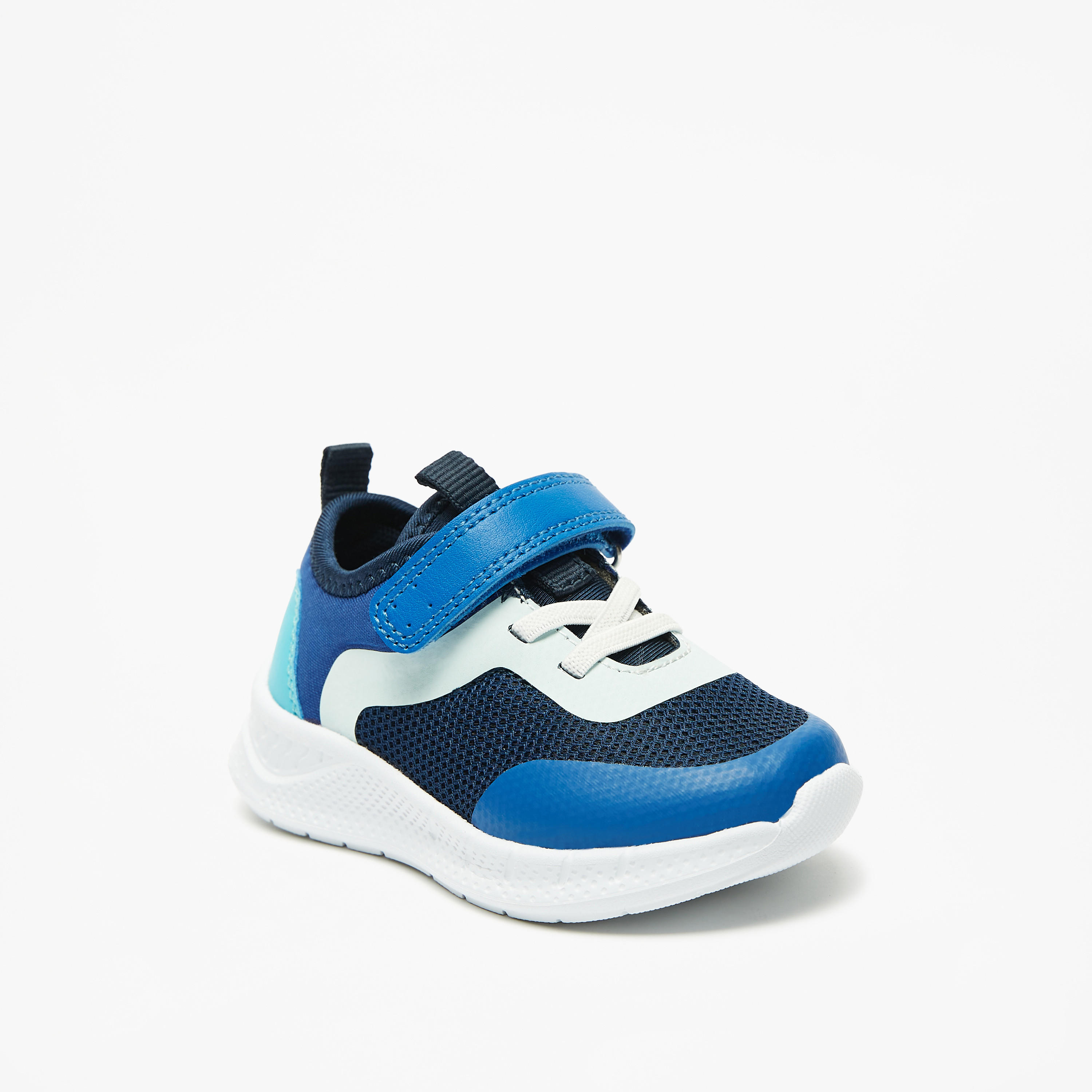 Barefeet Panelled Sneakers with Hook and Loop Closure-baby-boys-shoes-closedshoes-image-1