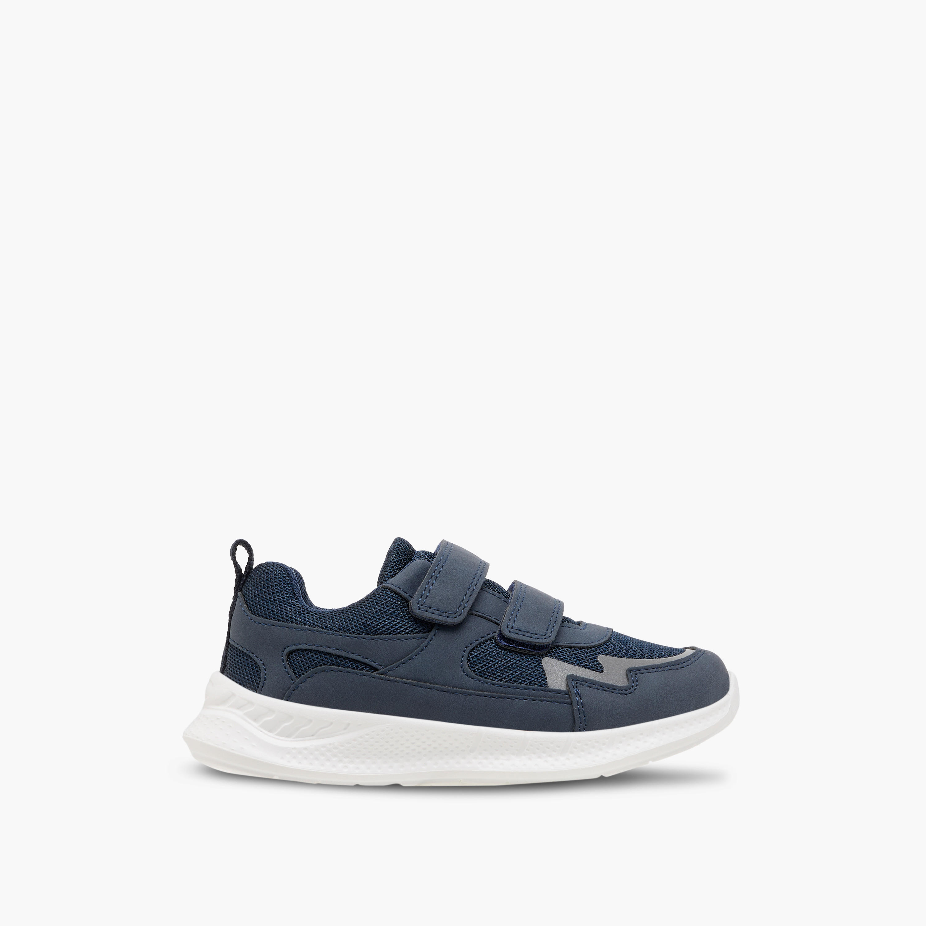 Juniors Panelled Sneakers with Hook and Loop Closure-boys-shoes-sneakers-image-3