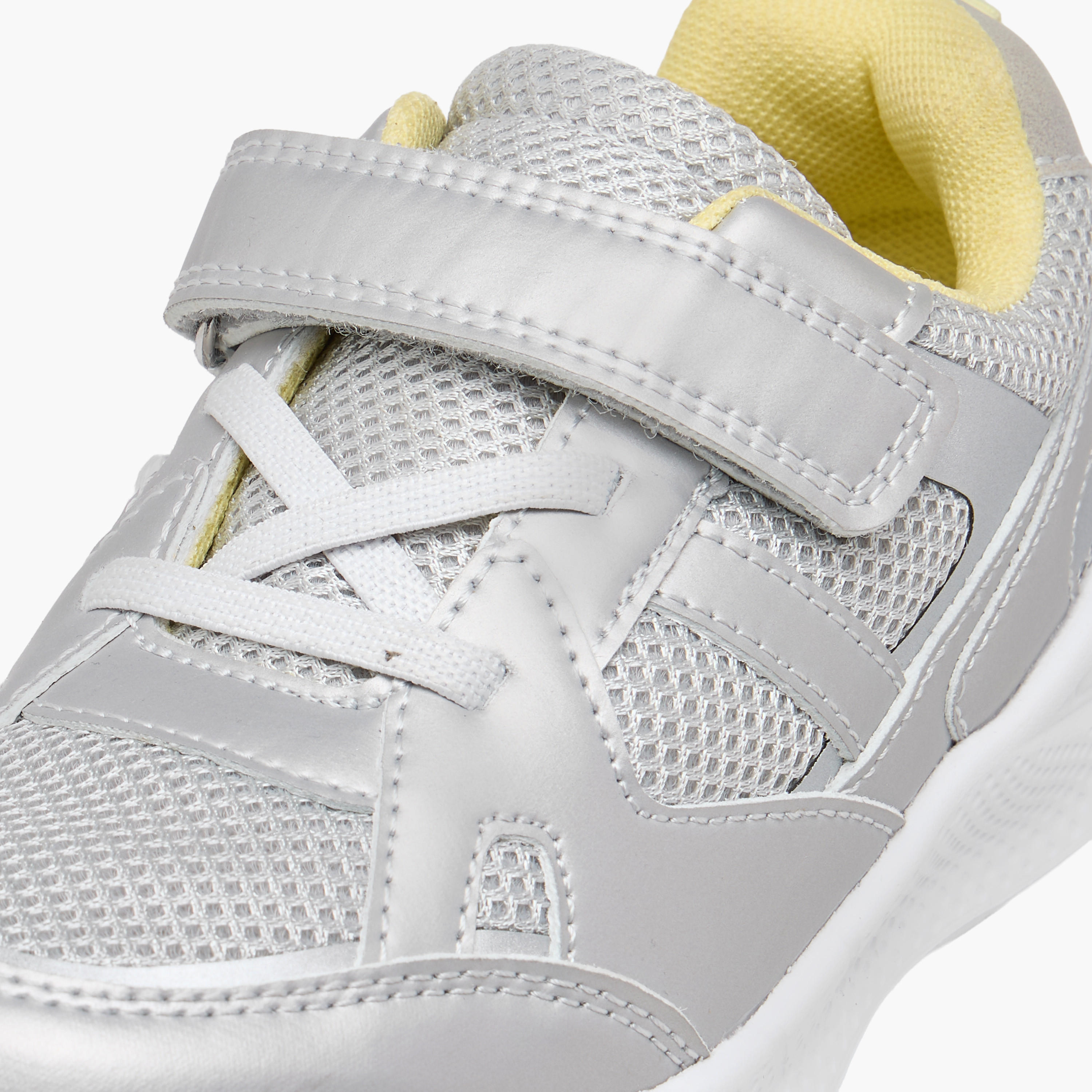 Juniors Panelled Sneakers with Hook and Loop Closure-boys-shoes-sneakers-image-4