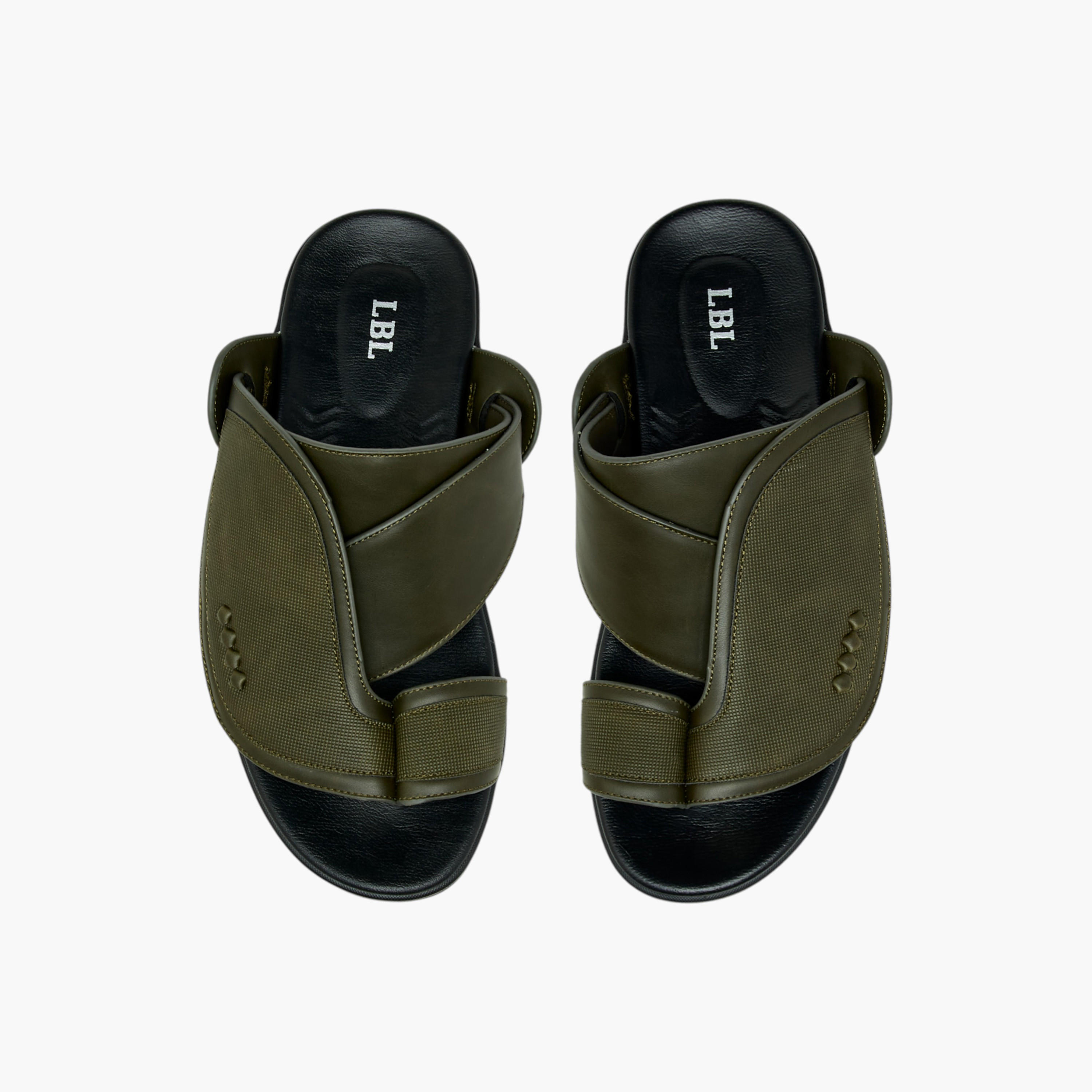 صندل عربي سهل الارتداء بارز الملمس بإصبع من إل أو إل من شو إكسبريس-men-shoes-sandals-image-1