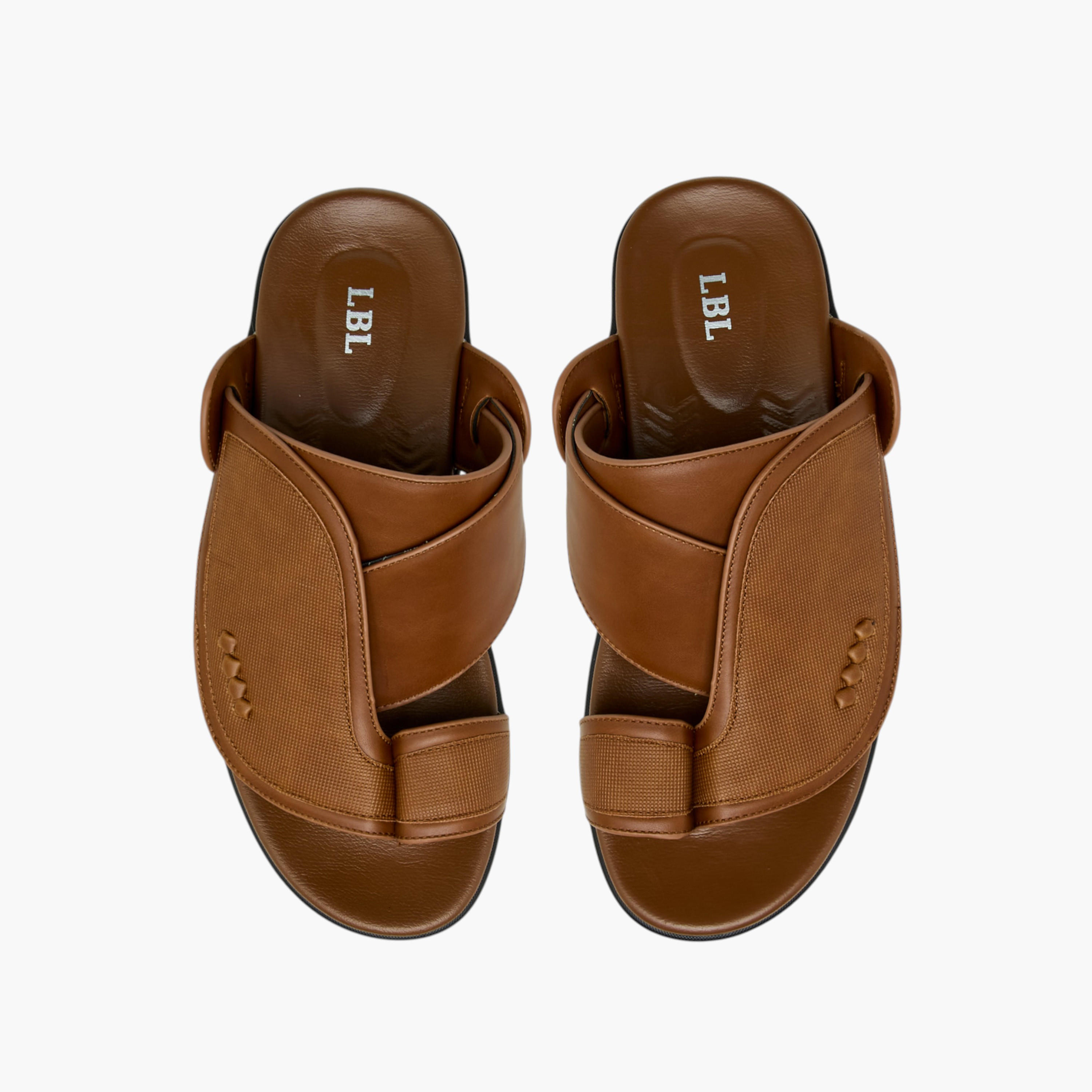 صندل عربي سهل الارتداء بارز الملمس بإصبع من إل أو إل من شو إكسبريس-men-shoes-sandals-image-1