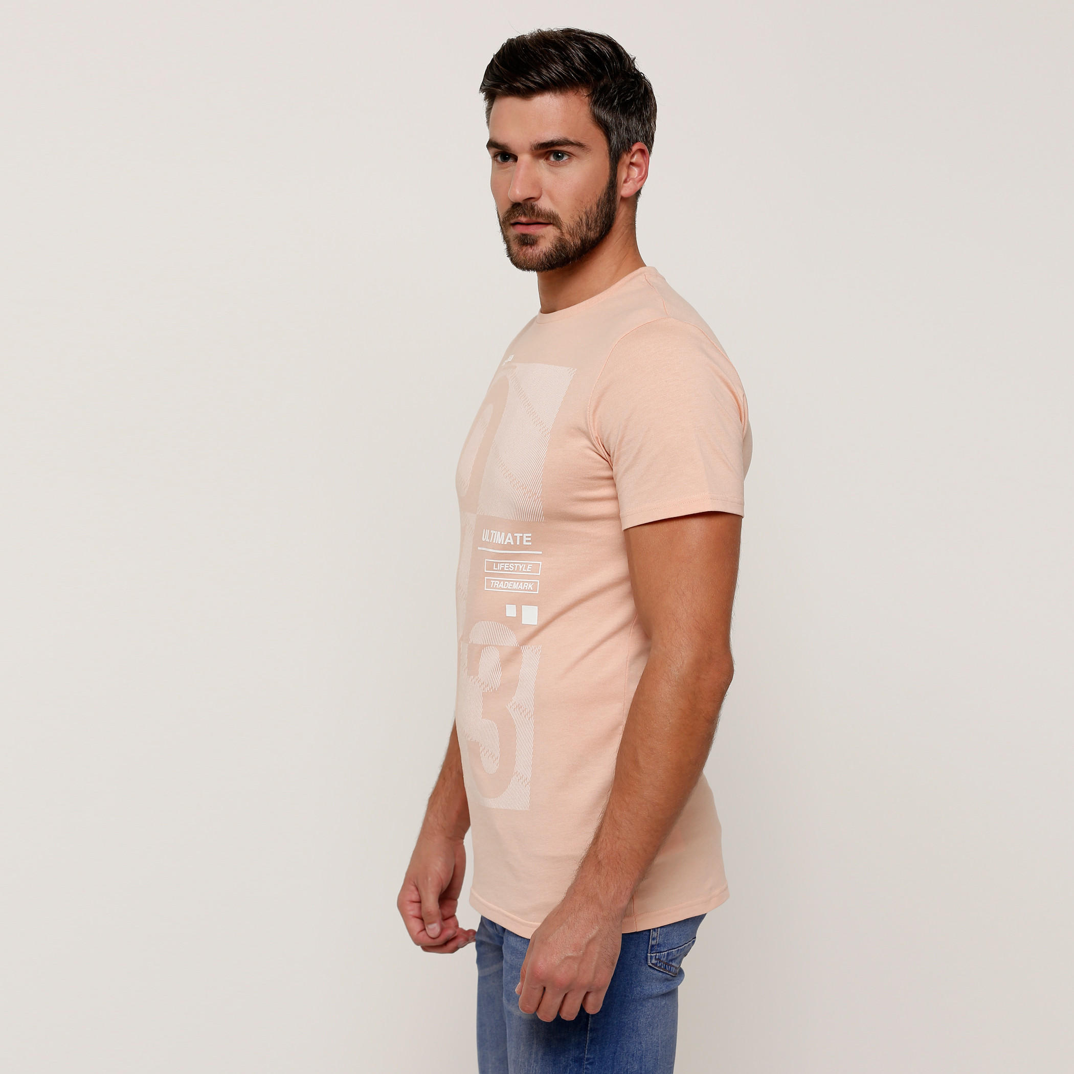 Round Neck Printed T-Shirt with Short Sleeves-men-clothing-tshirtsandpolos-tshirts-image-3